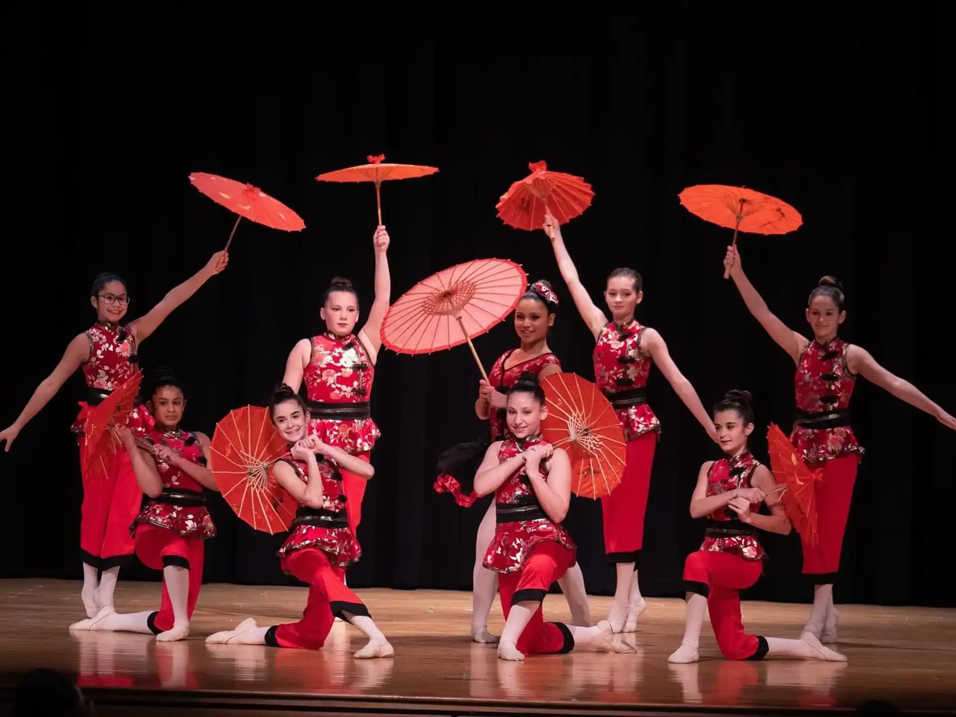 a group of women dancing