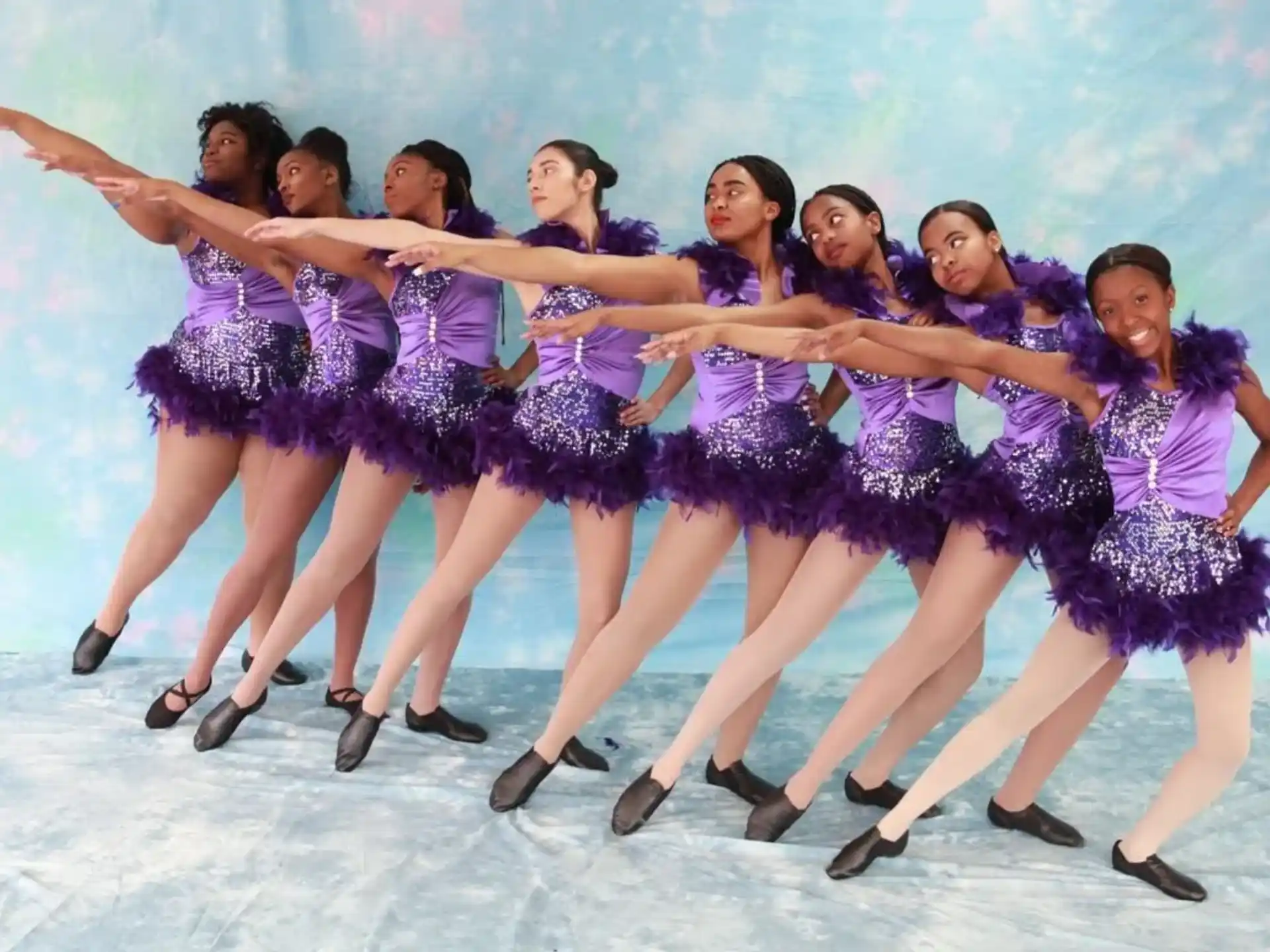 a group of women dancing