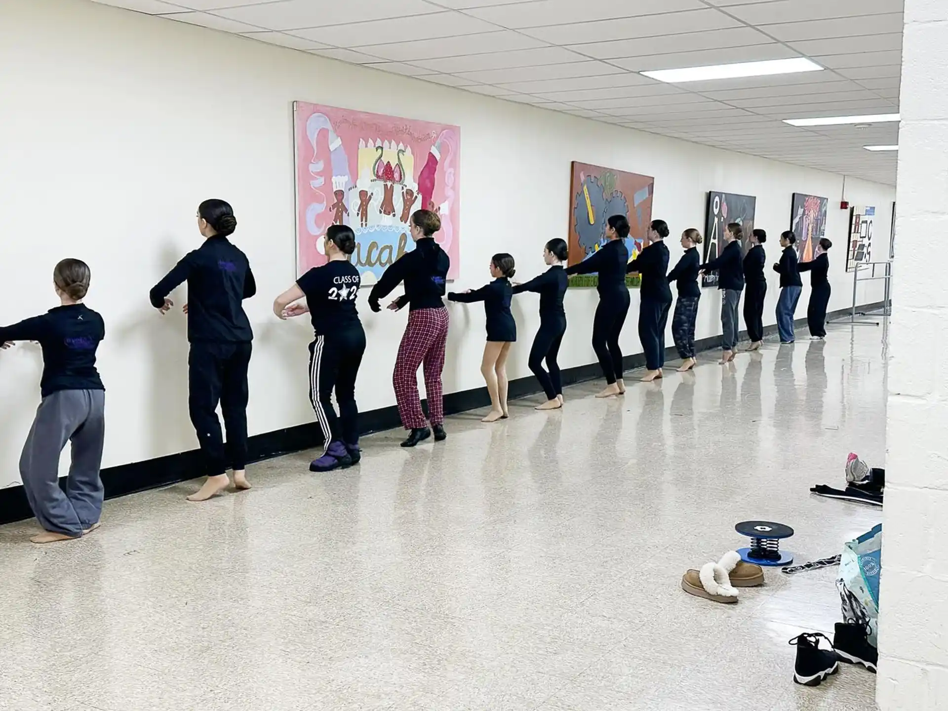 a group of people in a room