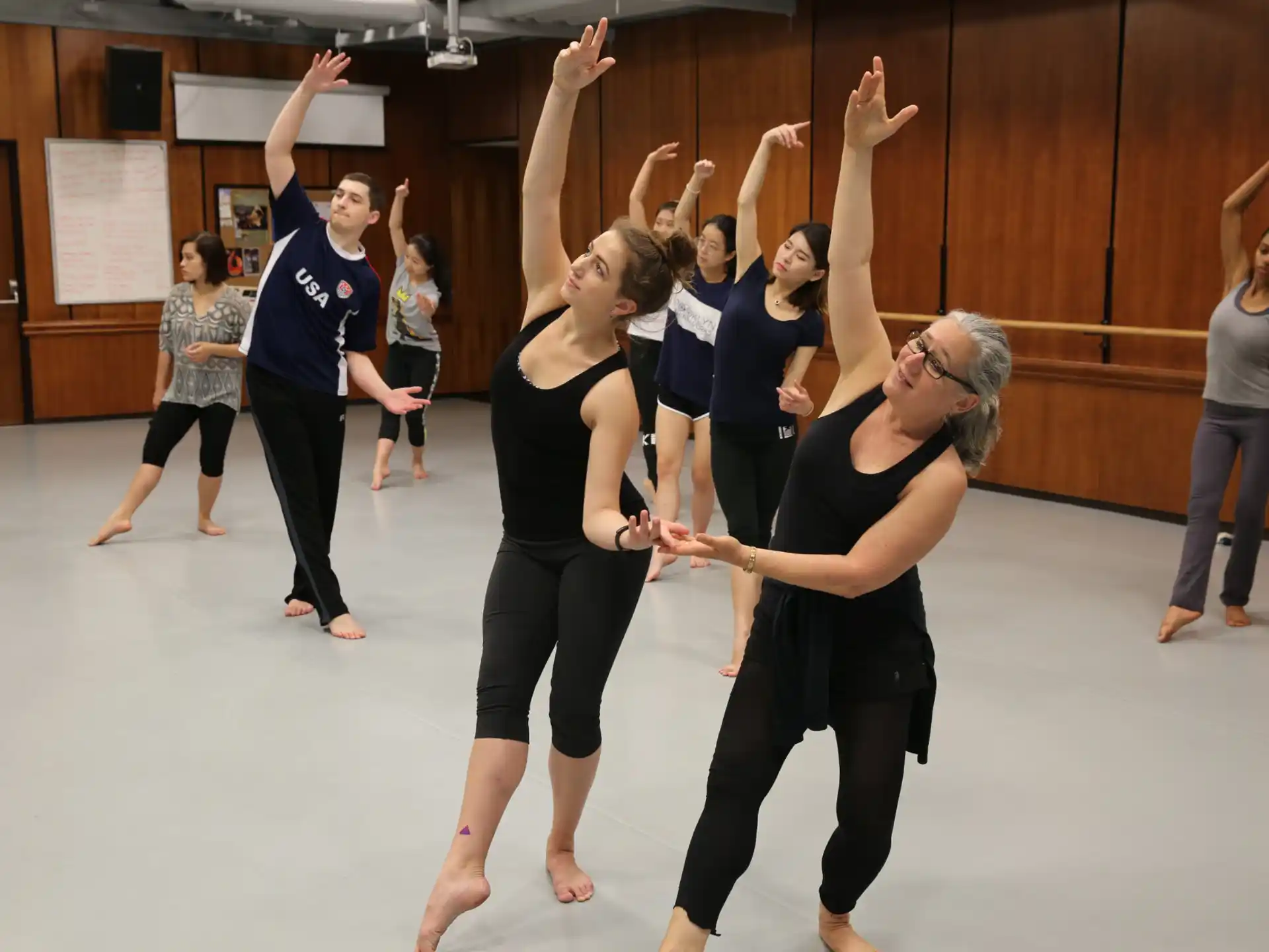 a group of people dancing