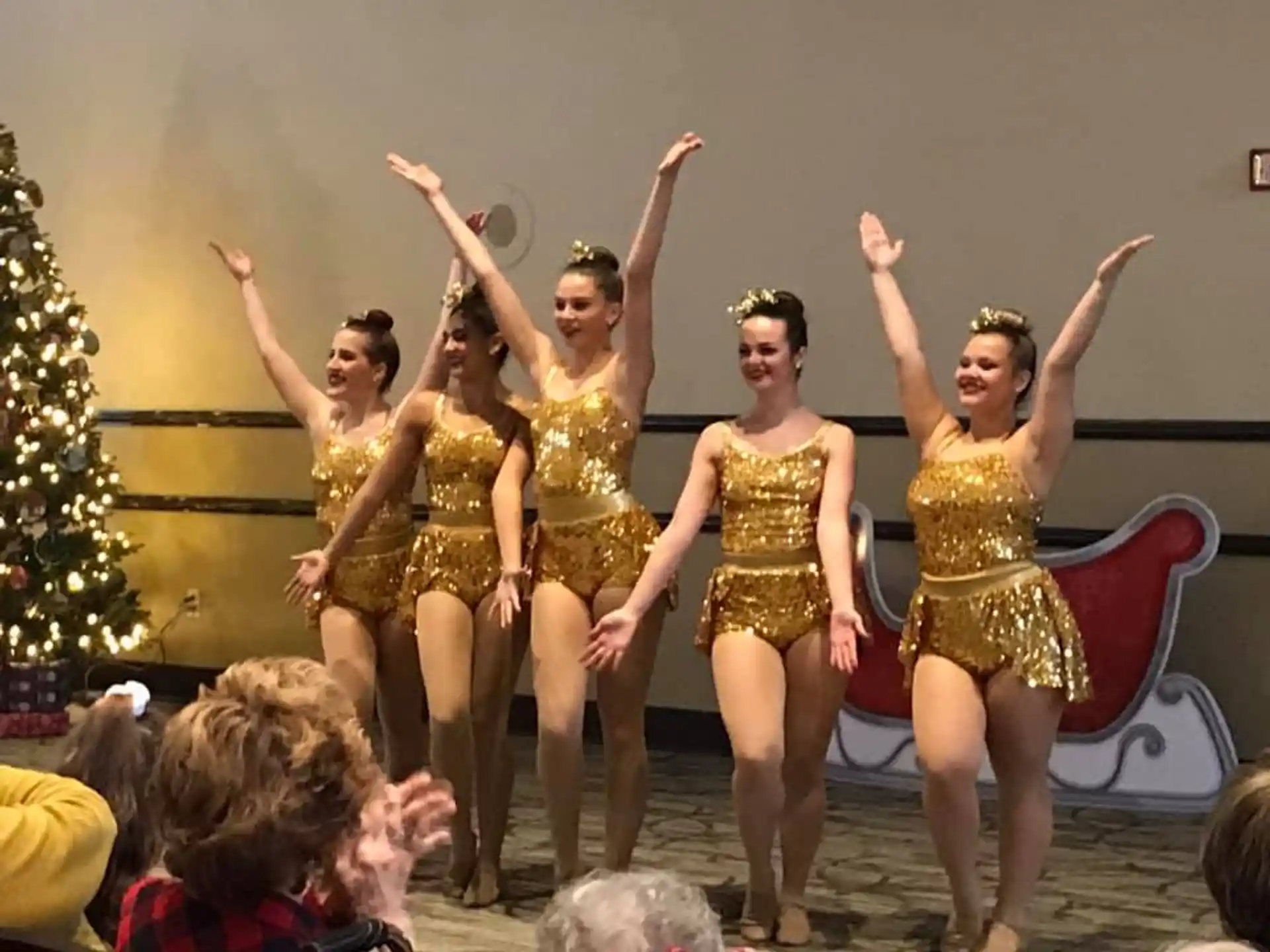 a group of women dancing