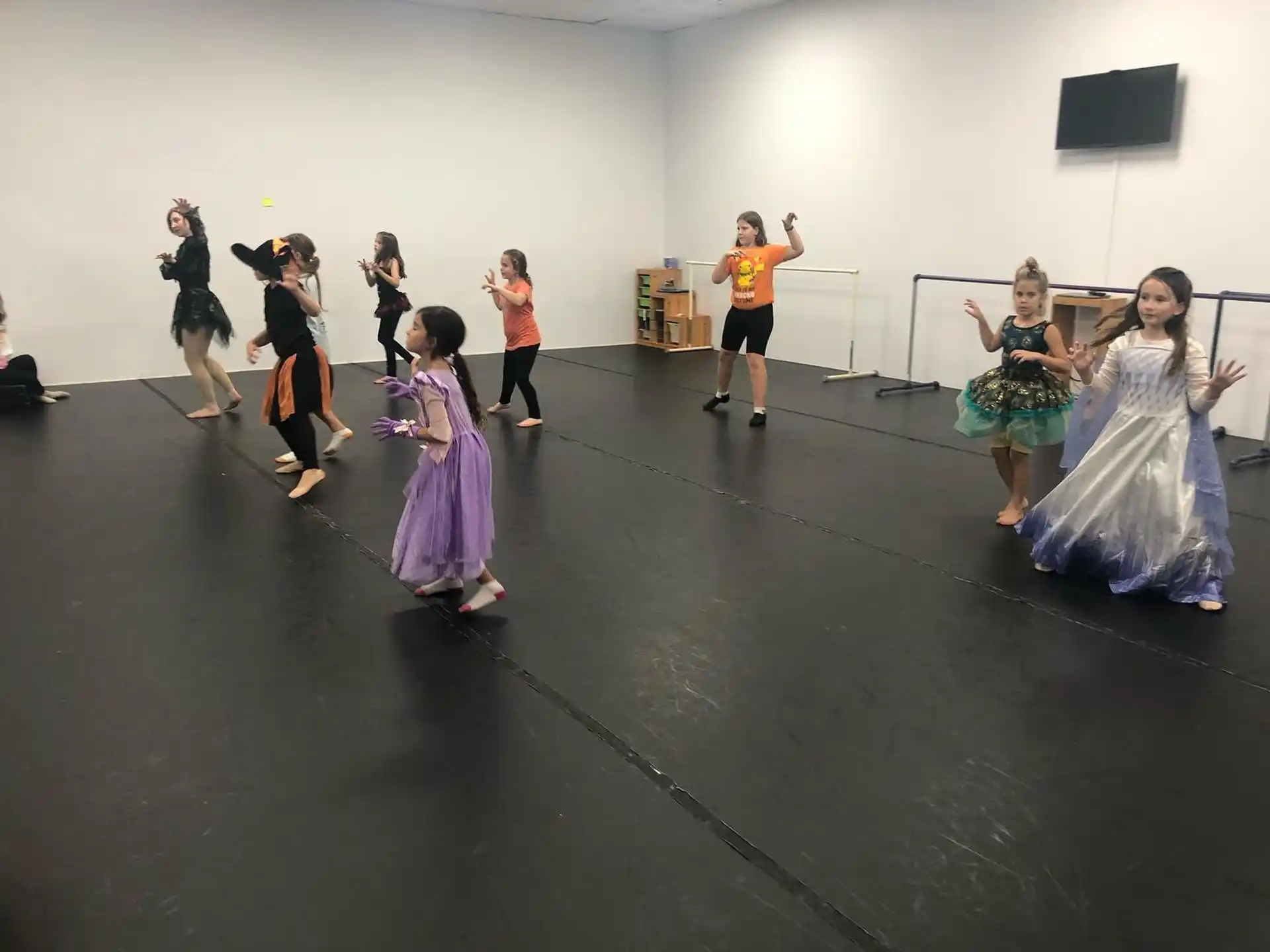 a group of people dancing