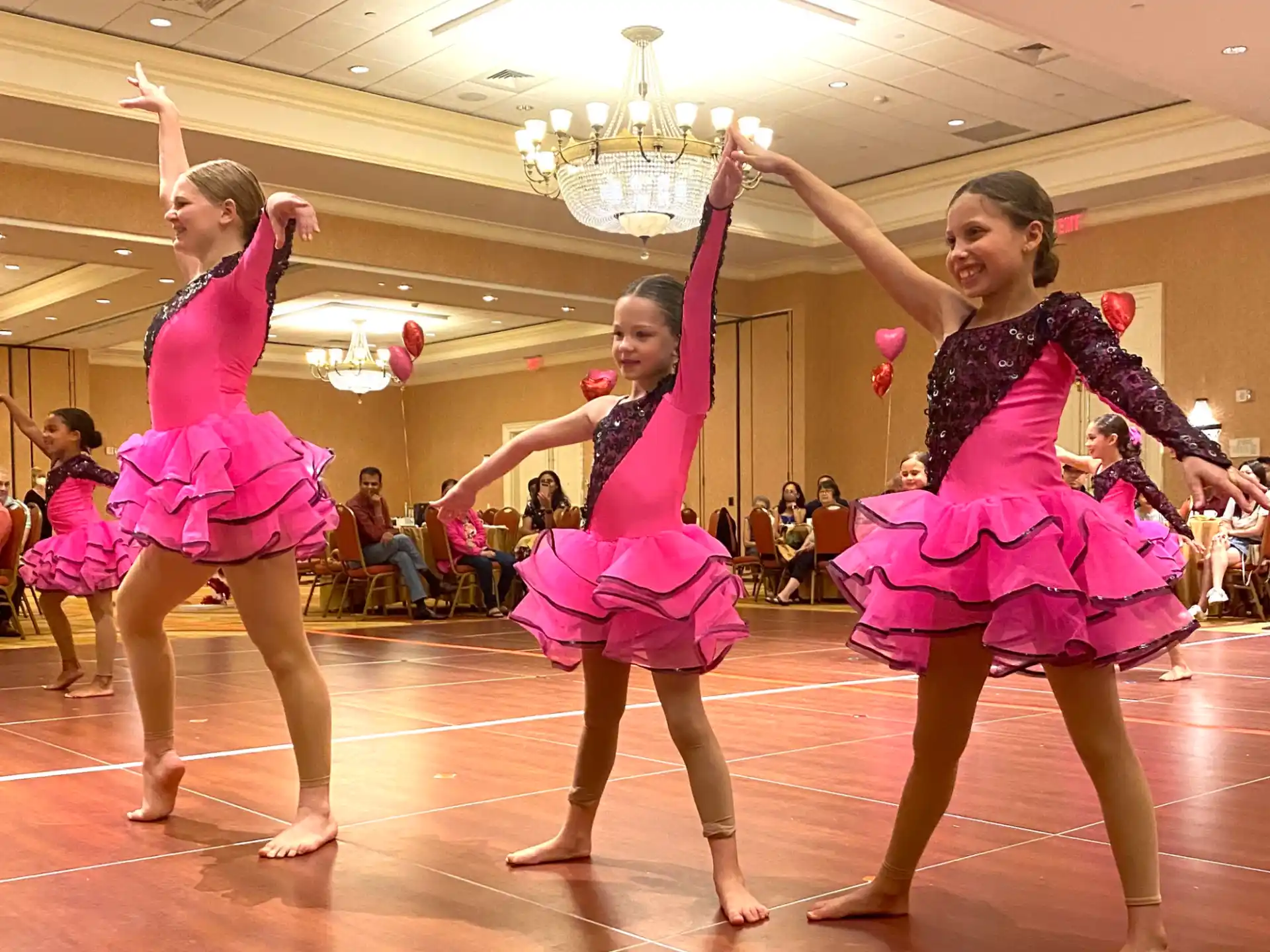 a group of girls dancing