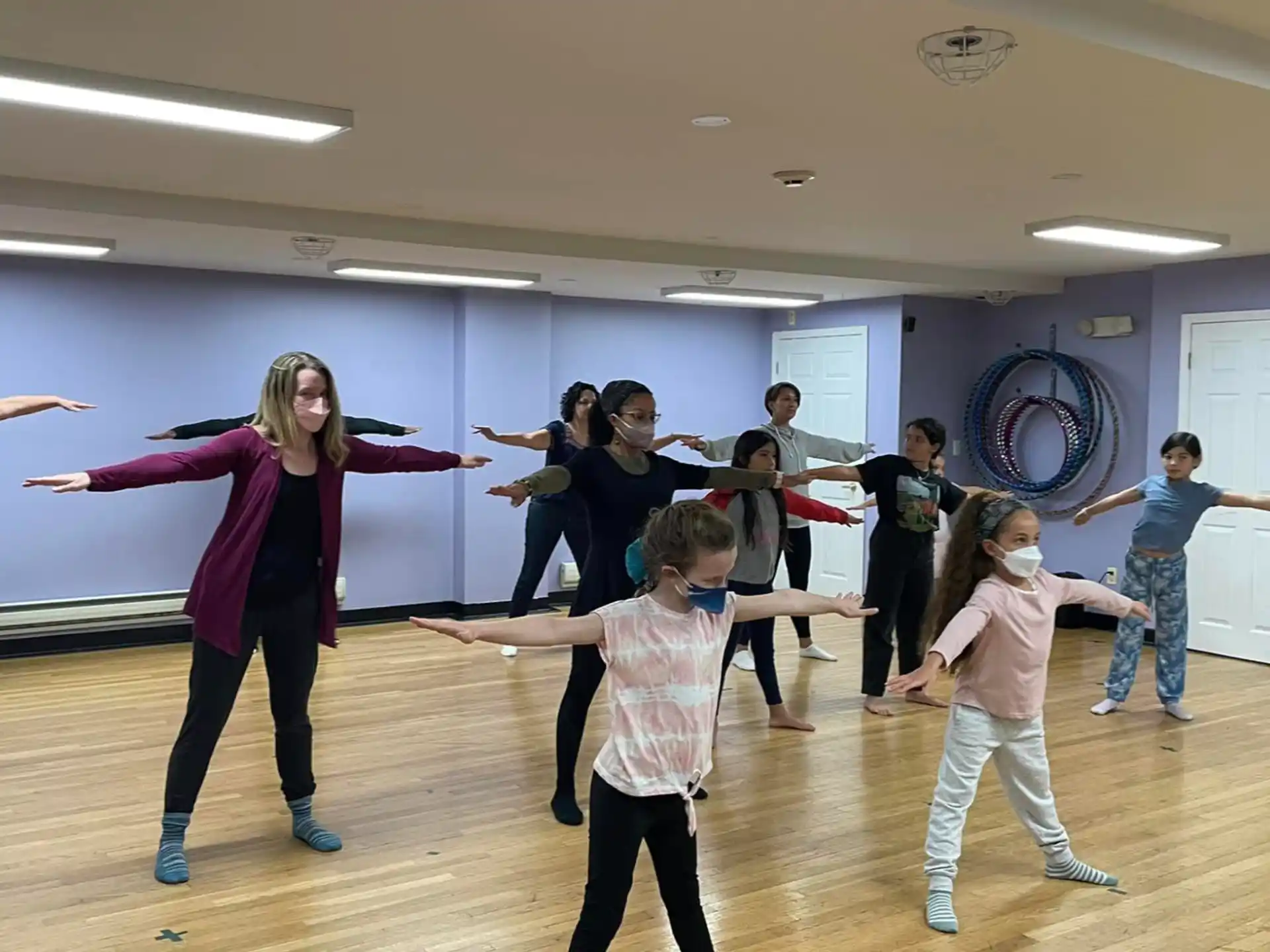 a group of people dancing