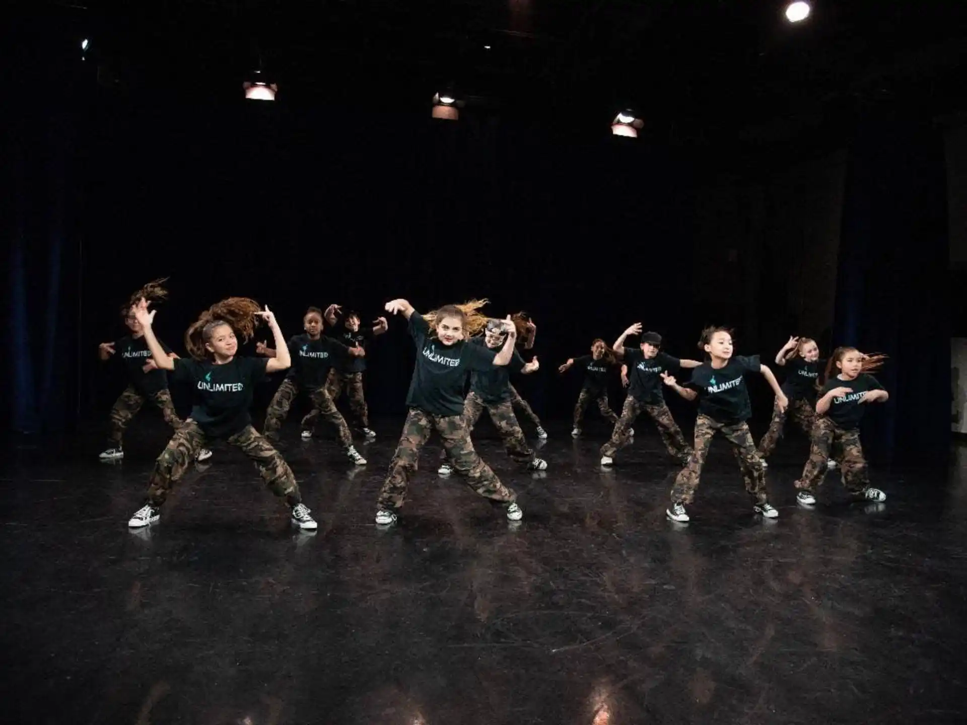 a group of people dancing