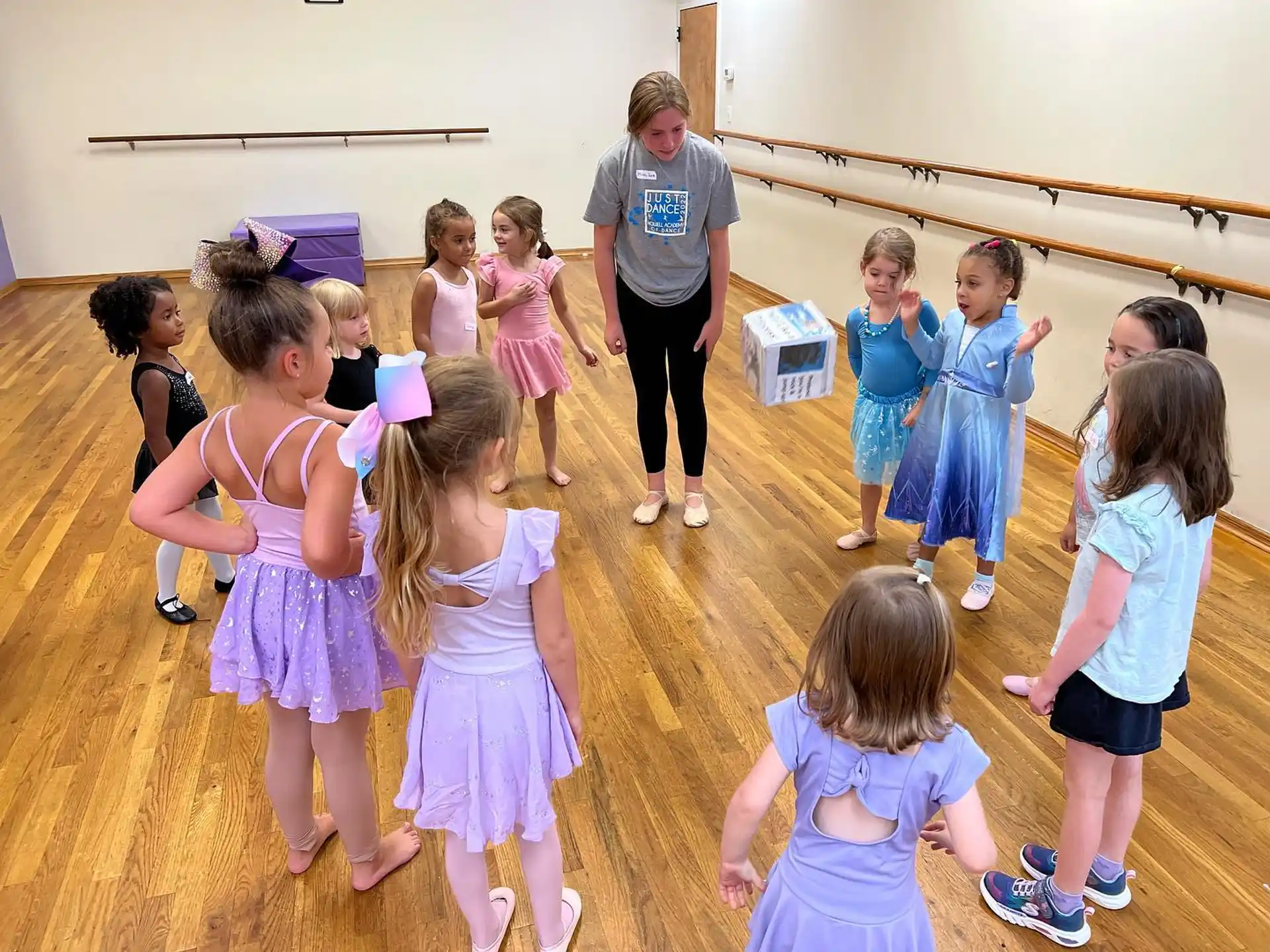a group of children in a room
