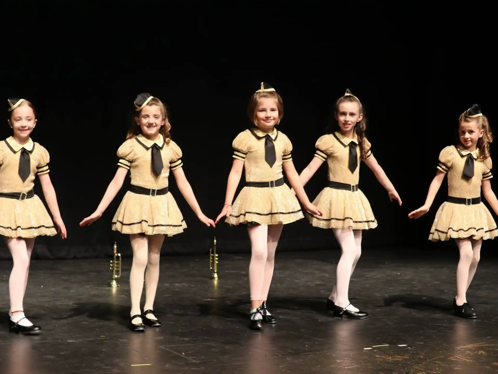 a group of girls in a line