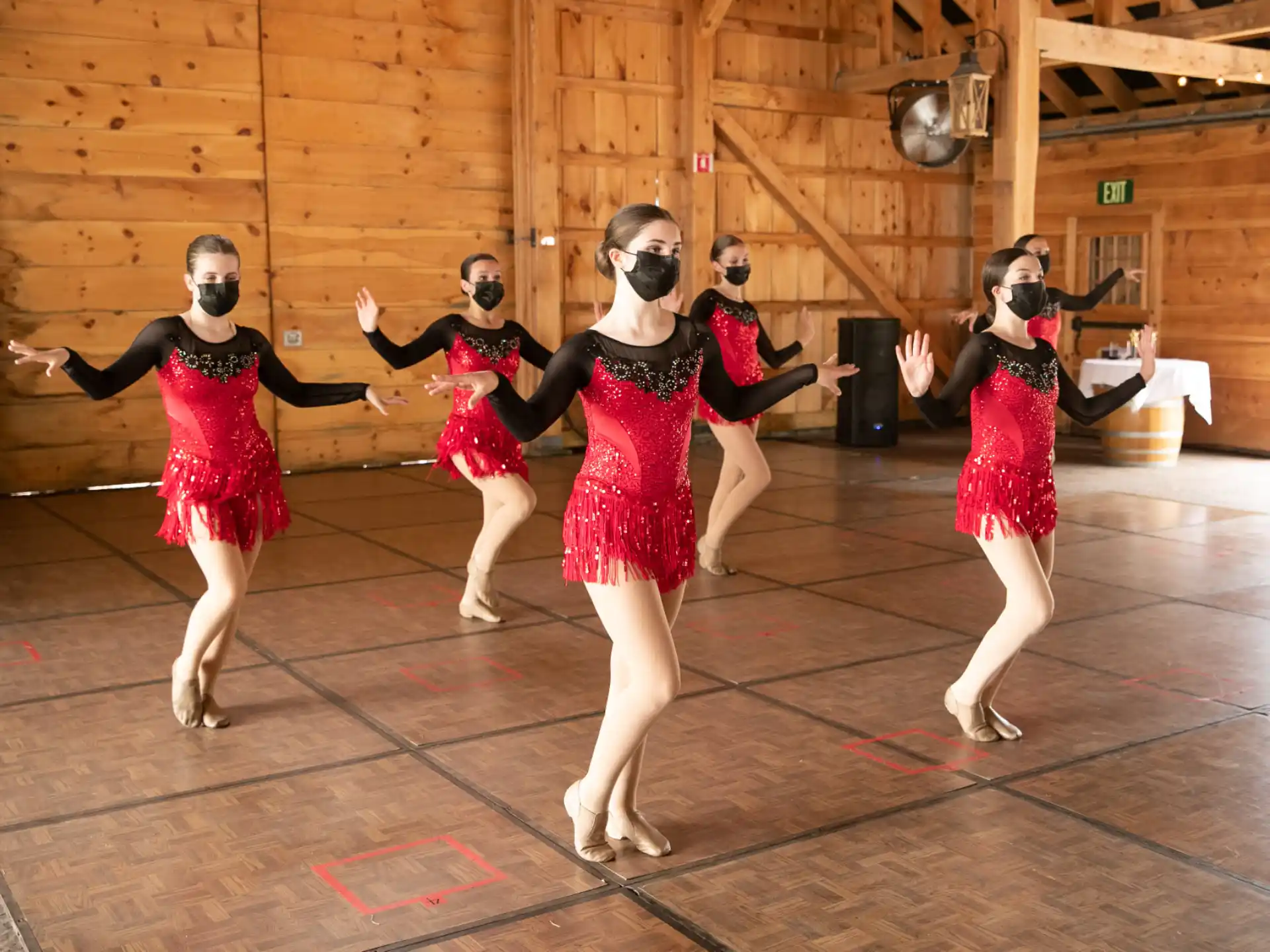 a group of women dancing