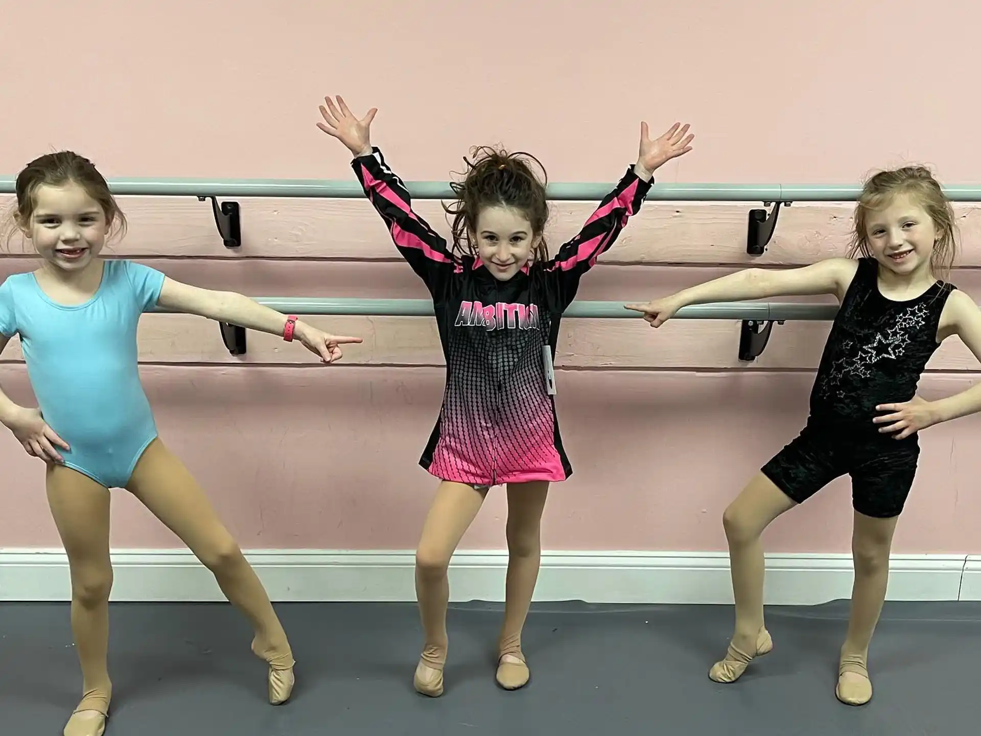 a group of girls dancing