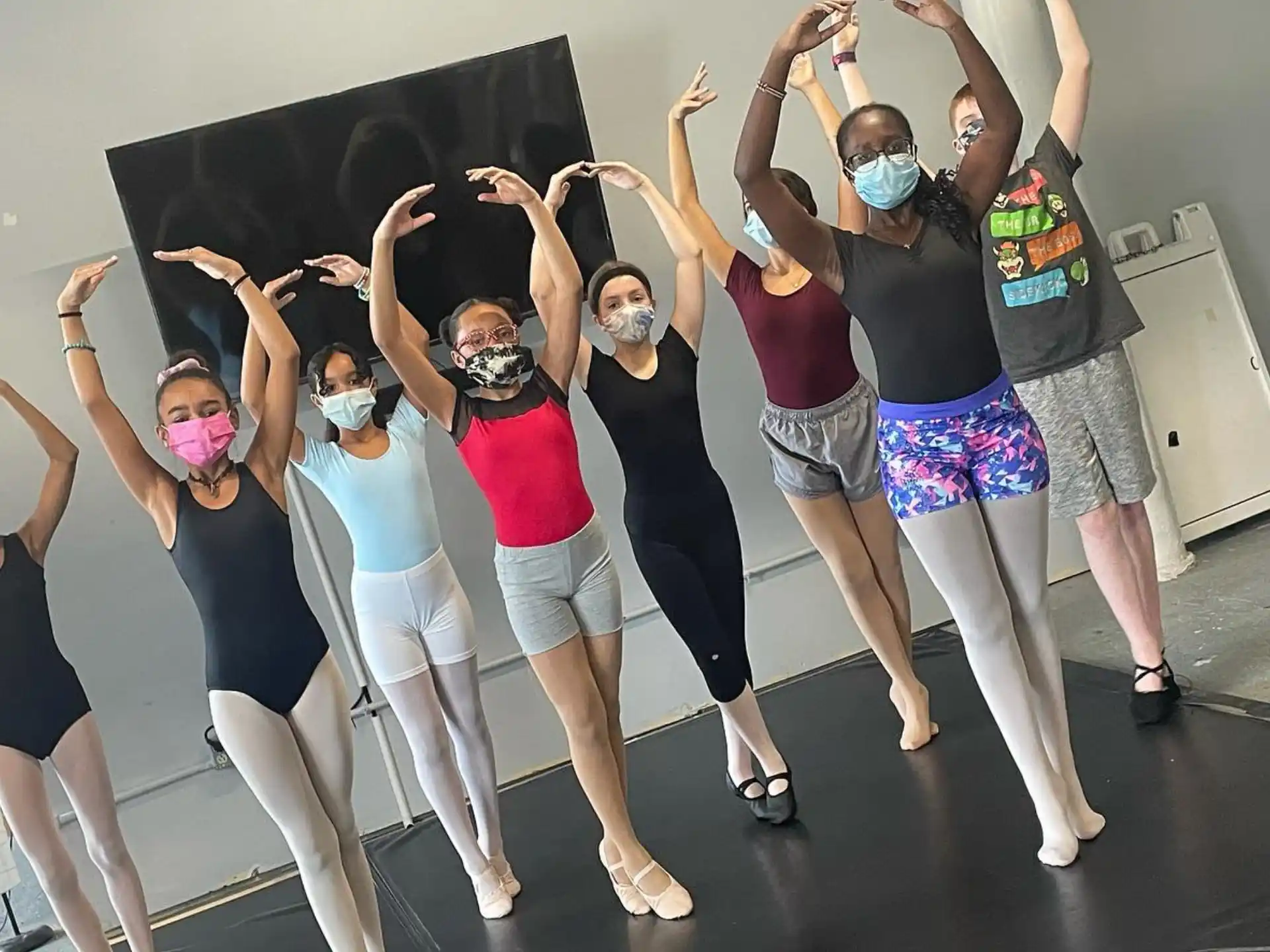 a group of women dancing