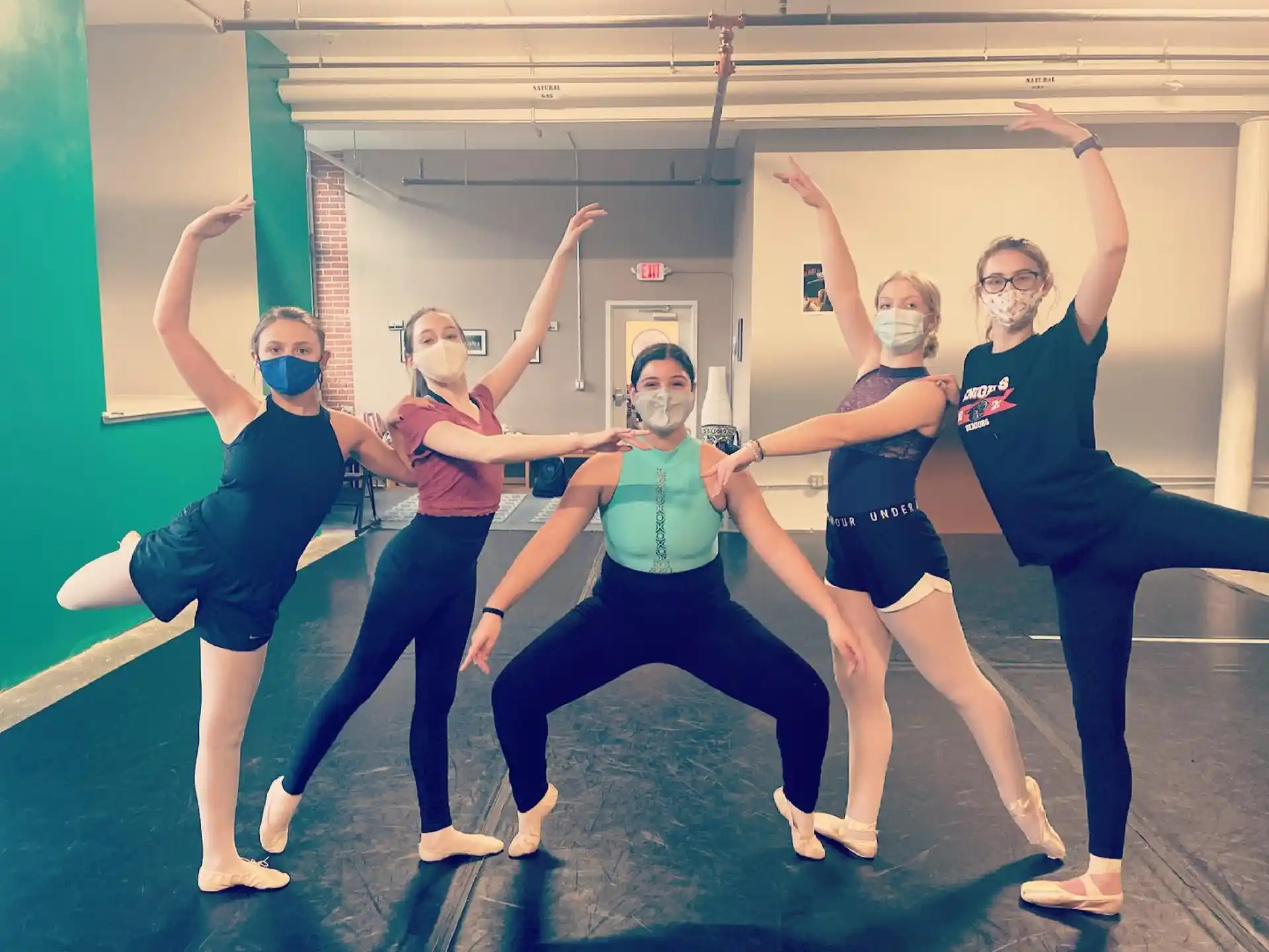 a group of women dancing