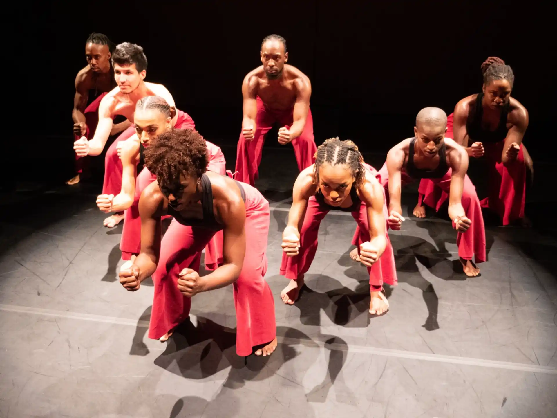 a group of people dancing