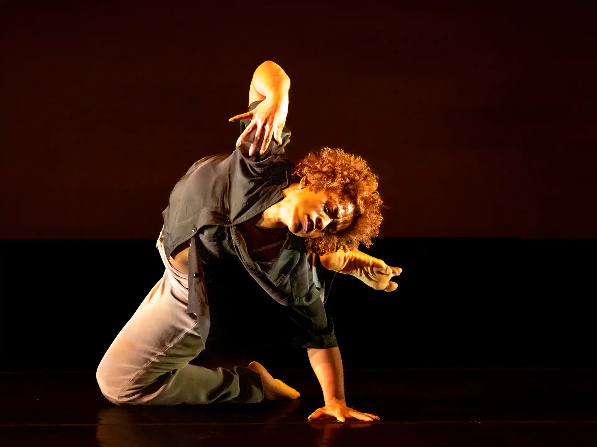 a person dancing on a stage