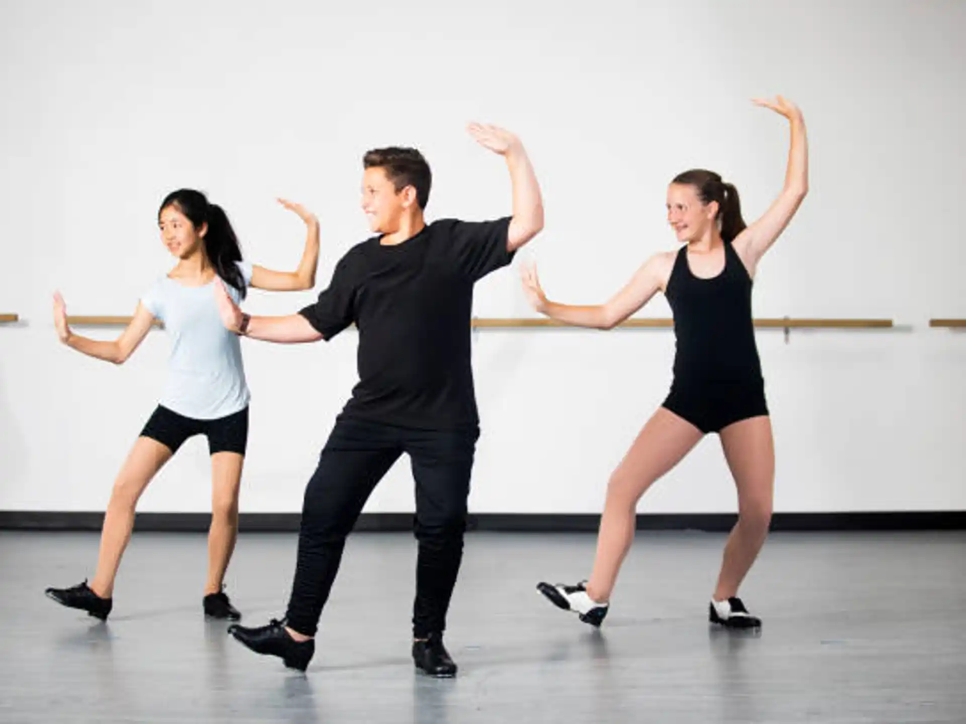 a group of people dancing
