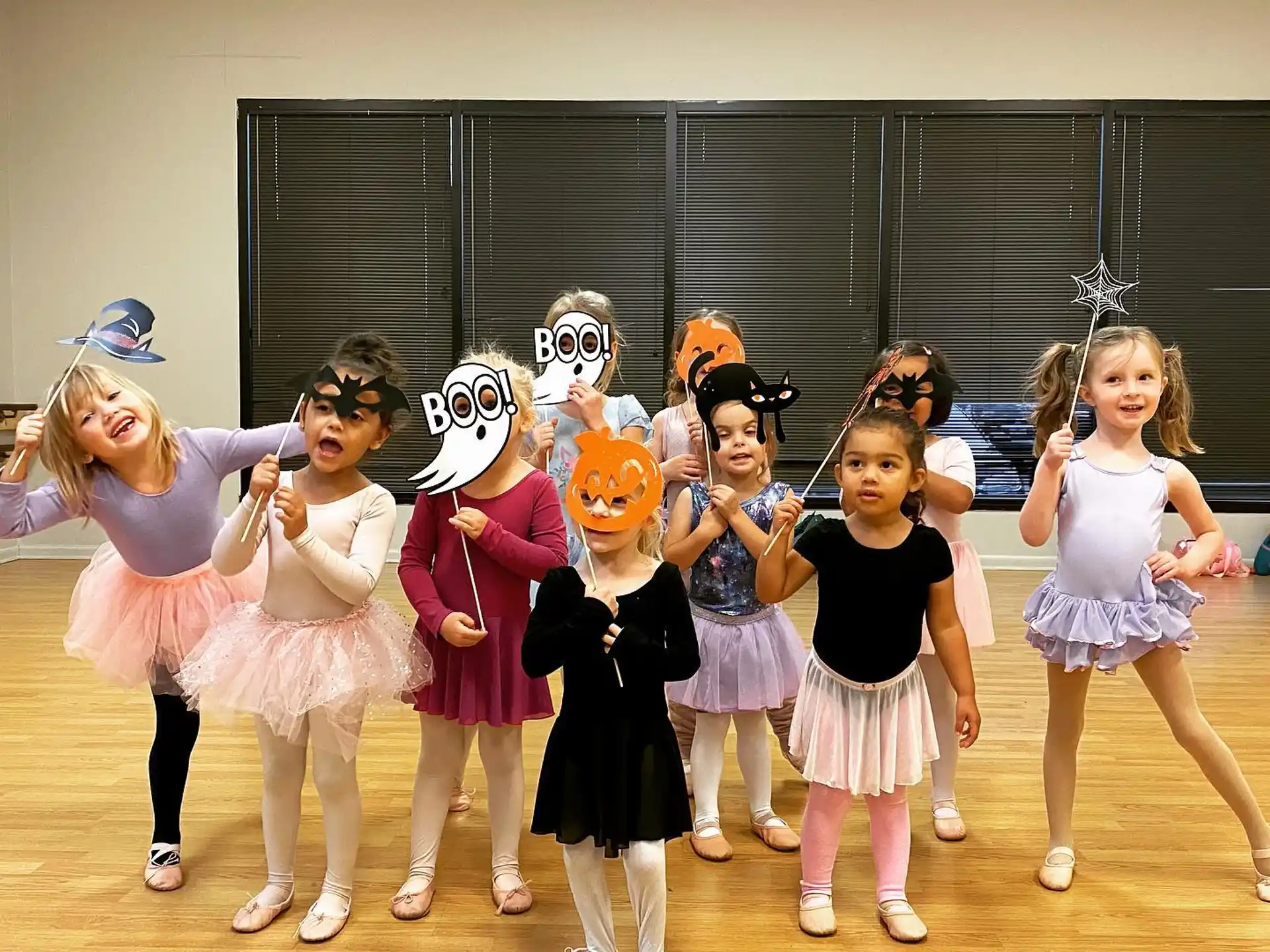 a group of girls wearing clothing