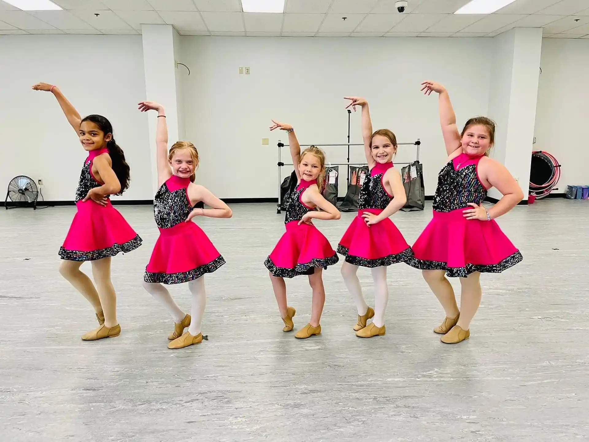 a group of girls dancing