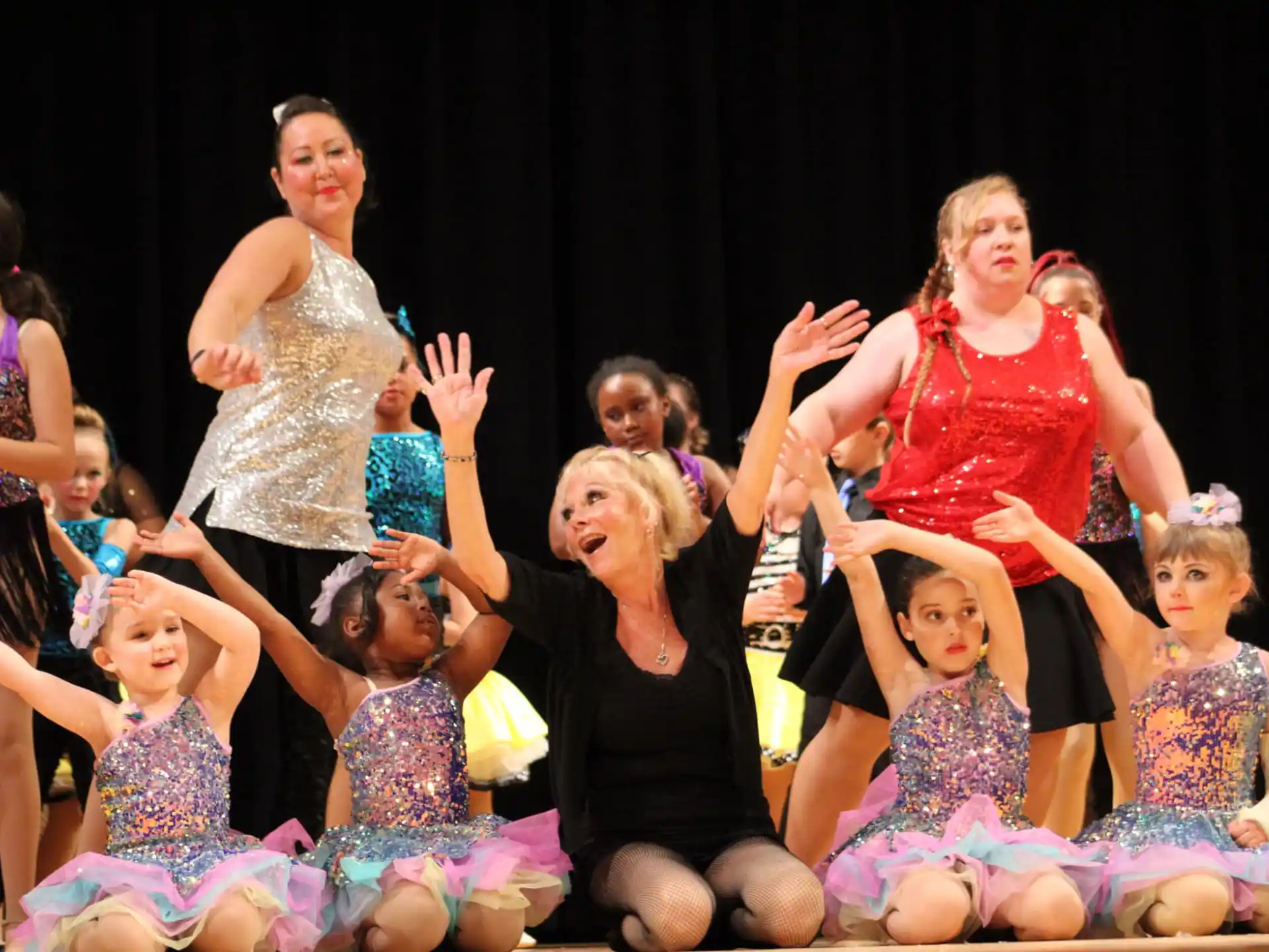 a group of women dancing