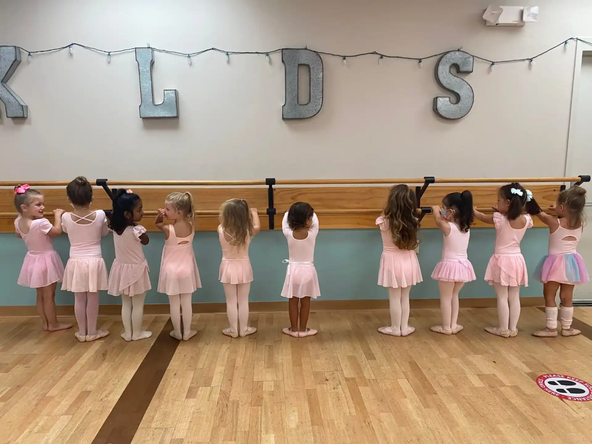 a group of girls in a room