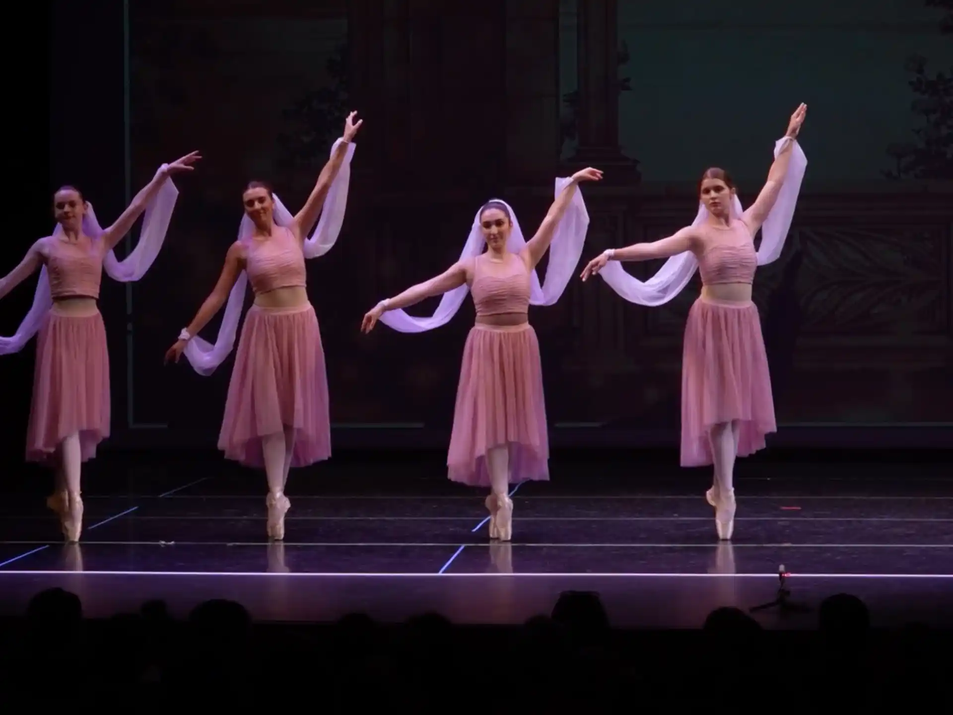a group of women dancing on a stage