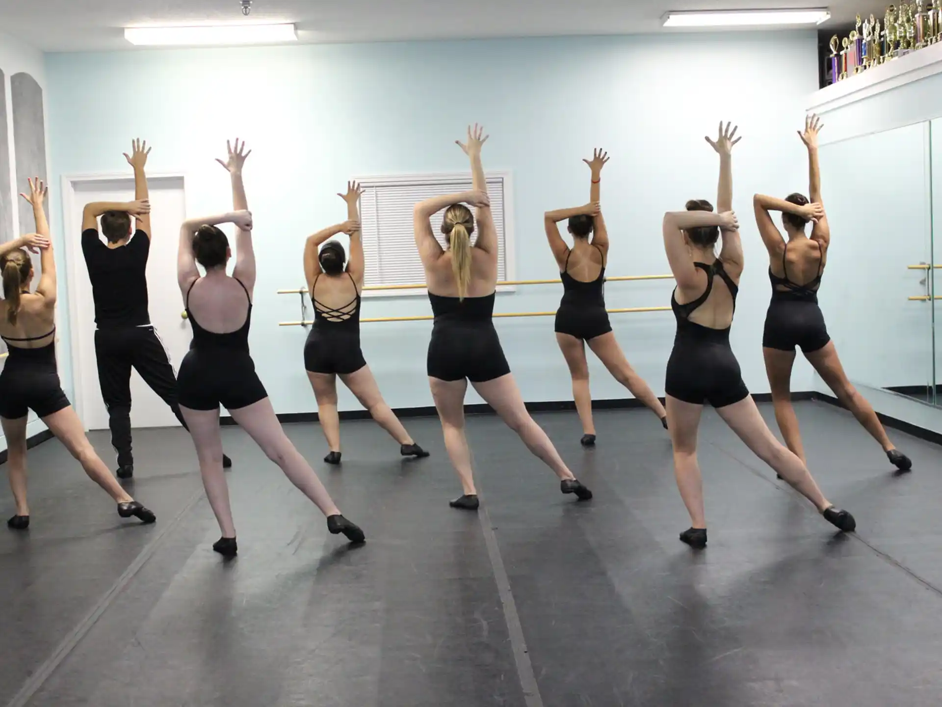 a group of people dancing