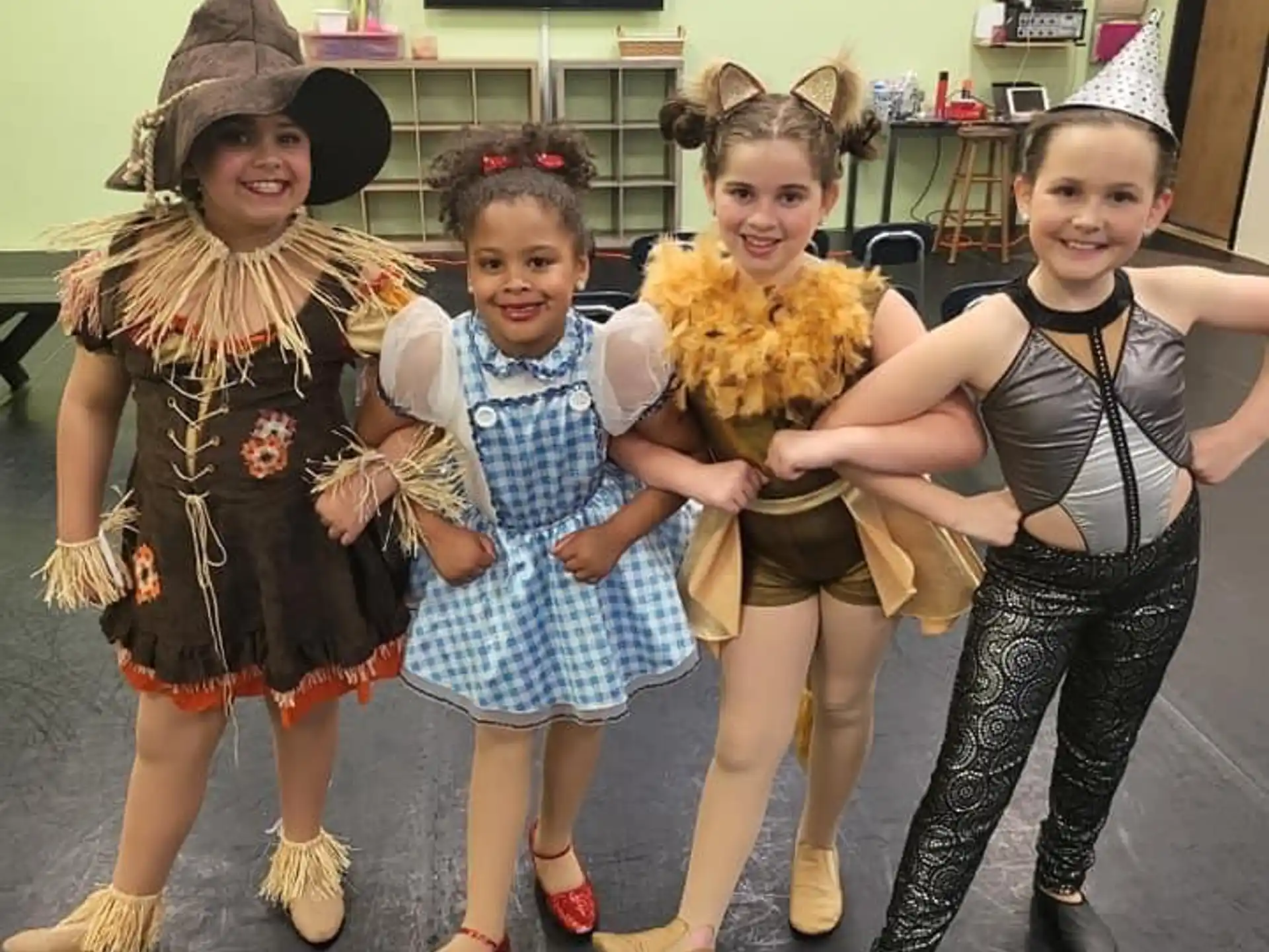 a group of children wearing clothing