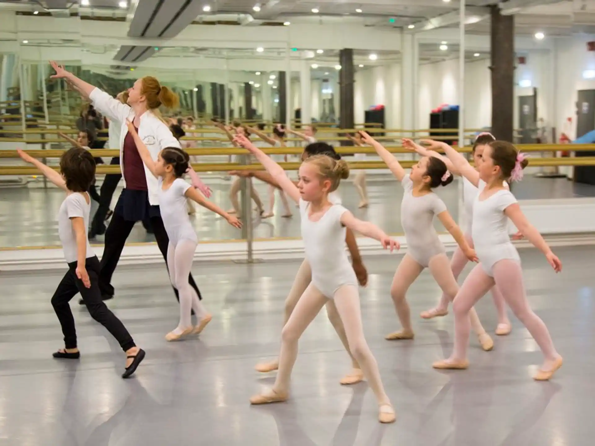 a group of people dancing