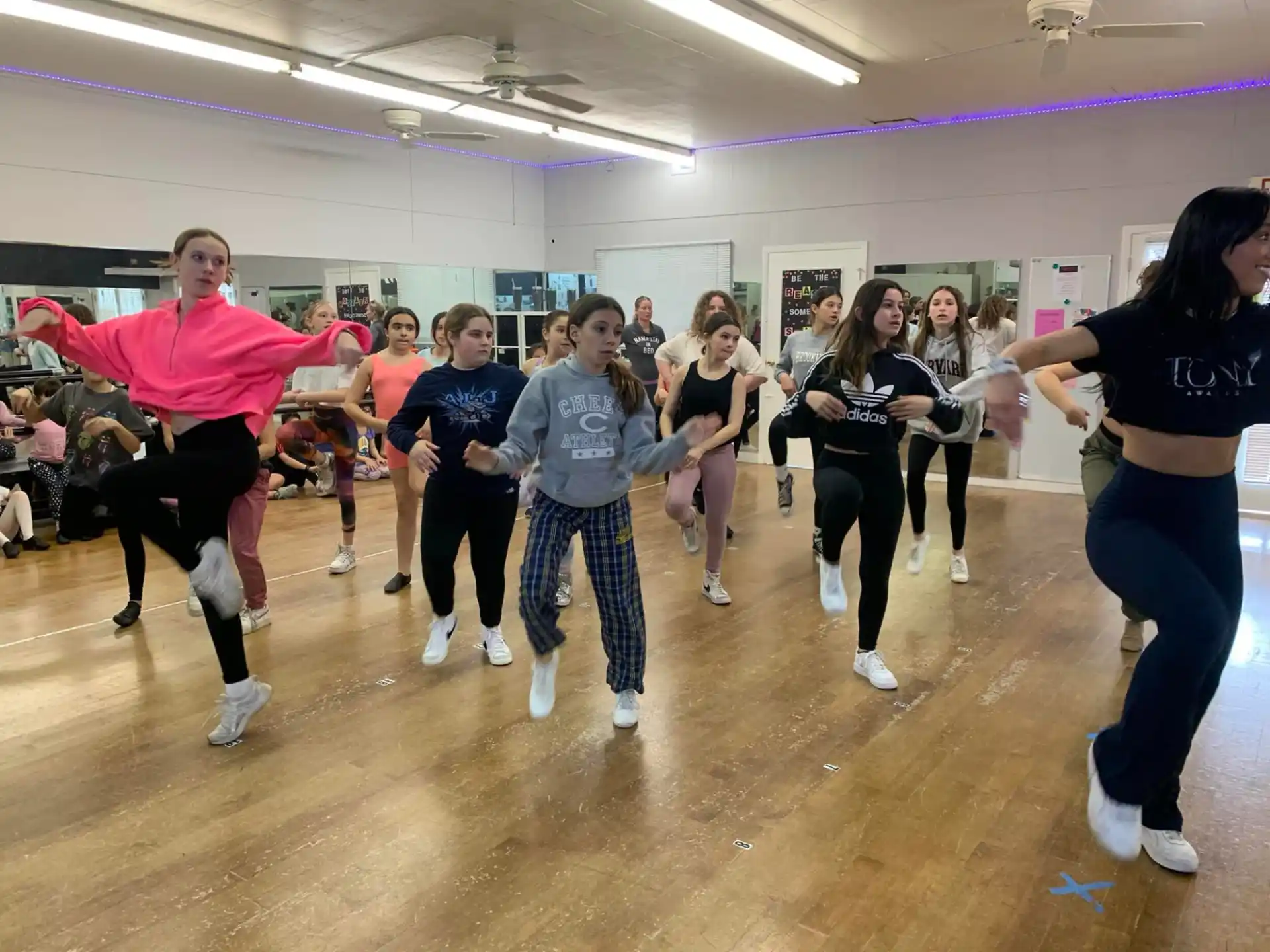 a group of people dancing