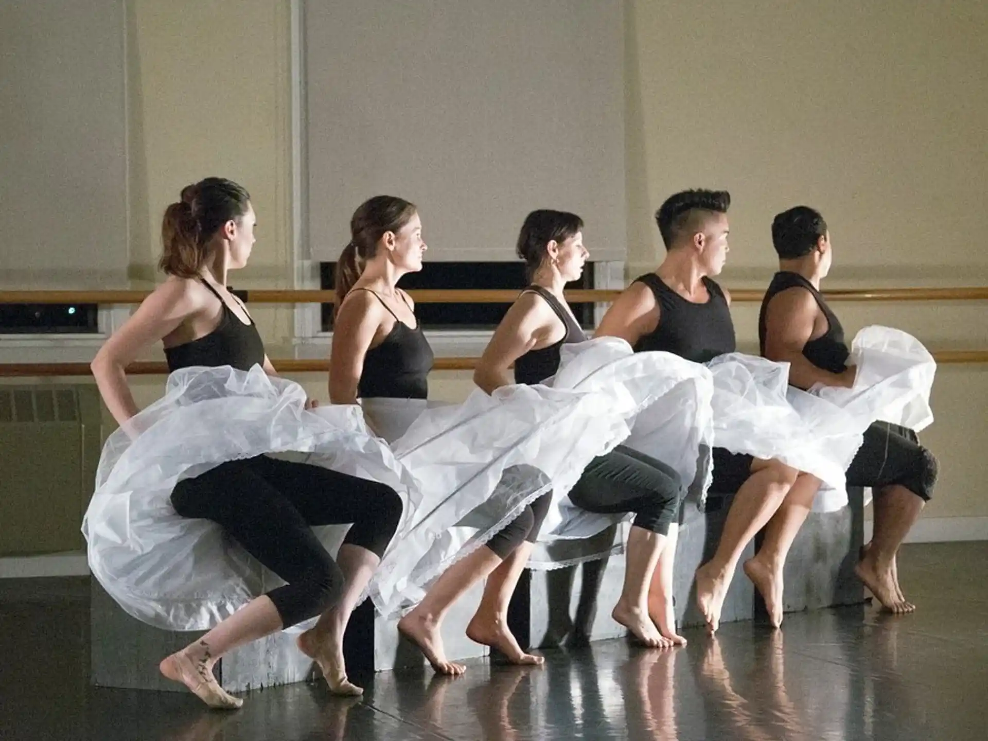 a group of people dancing