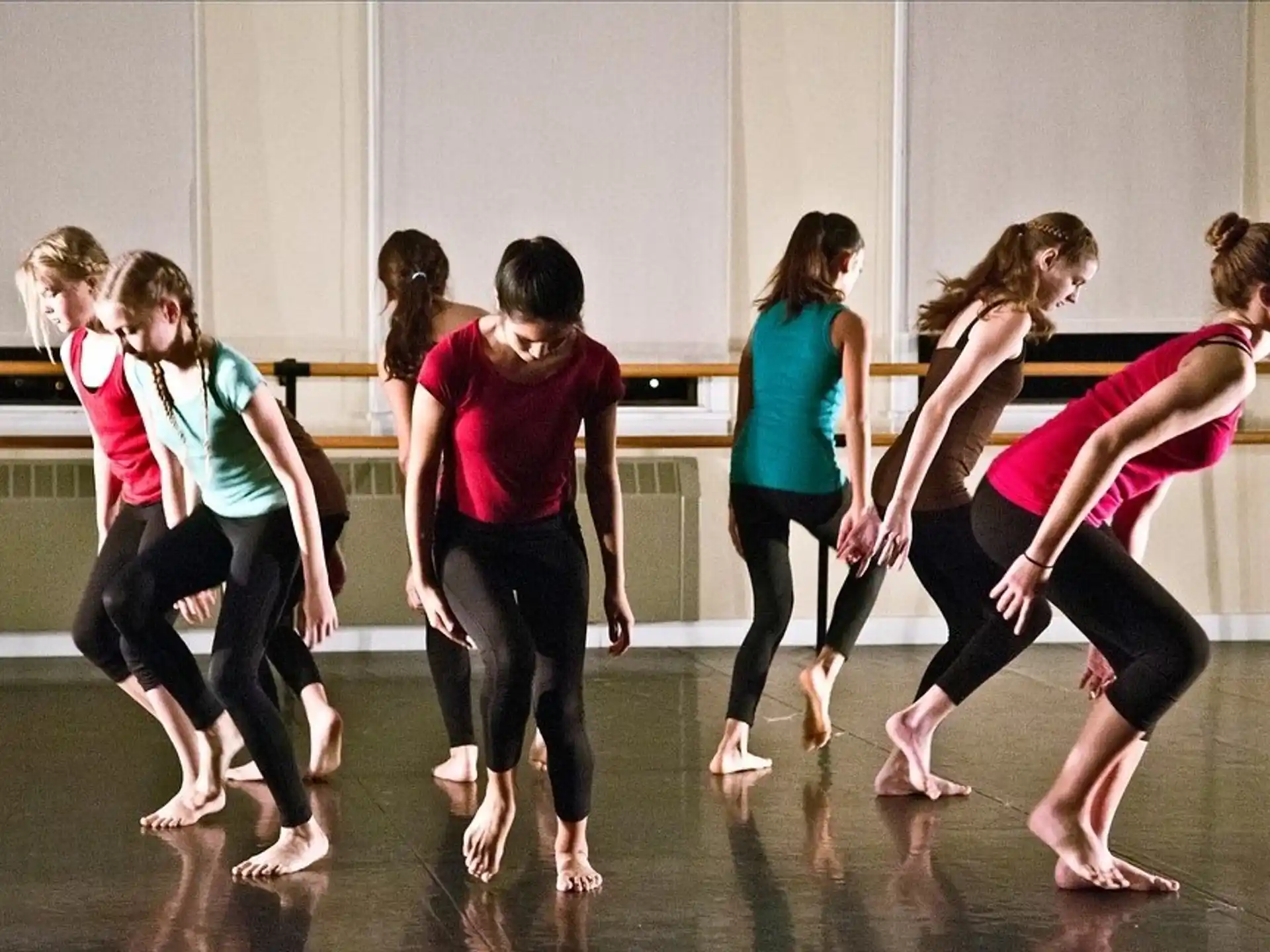 a group of people dancing