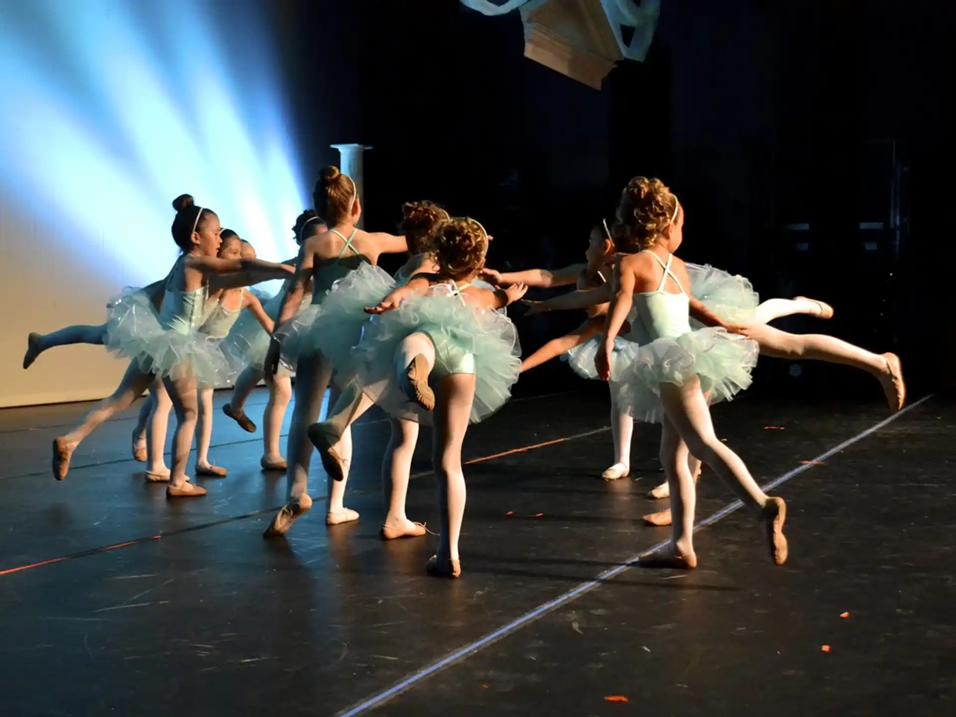 a group of women dancing on a stage