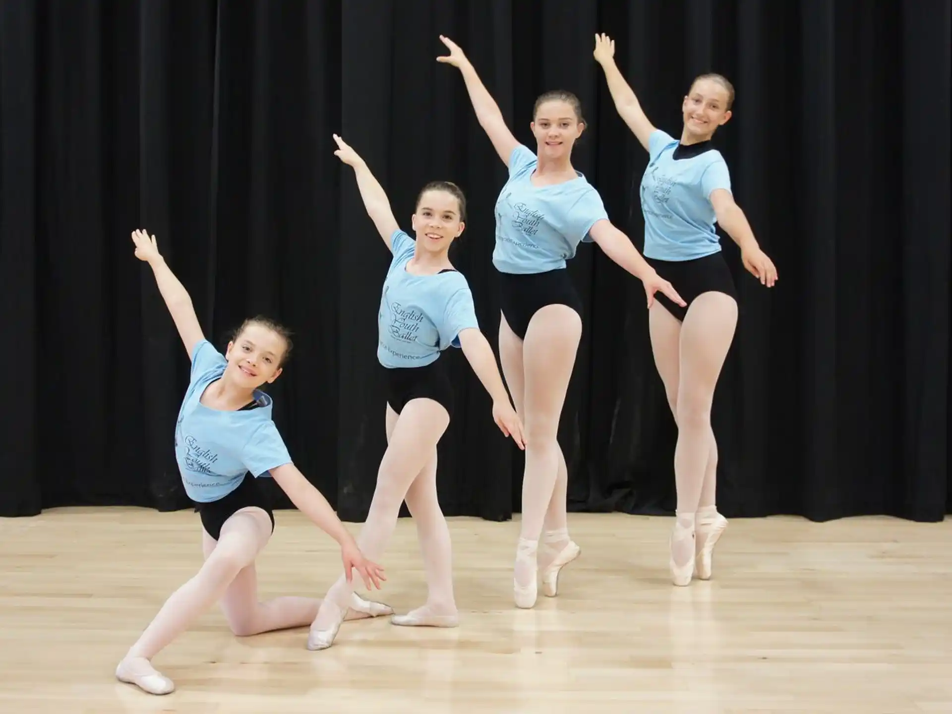 a group of girls dancing