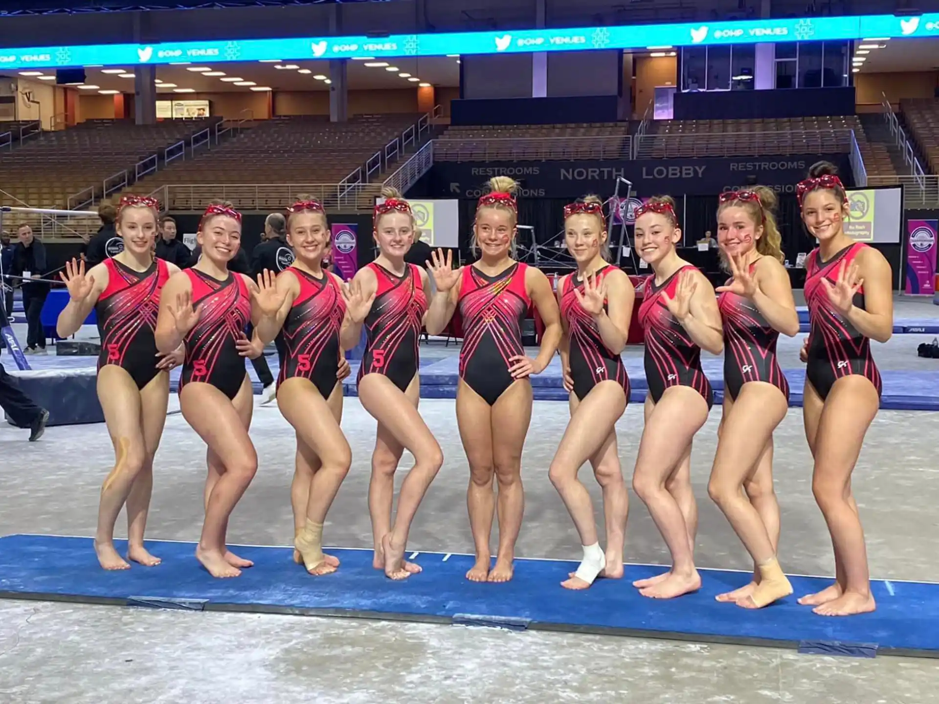 a group of women in swimsuits posing for a photo