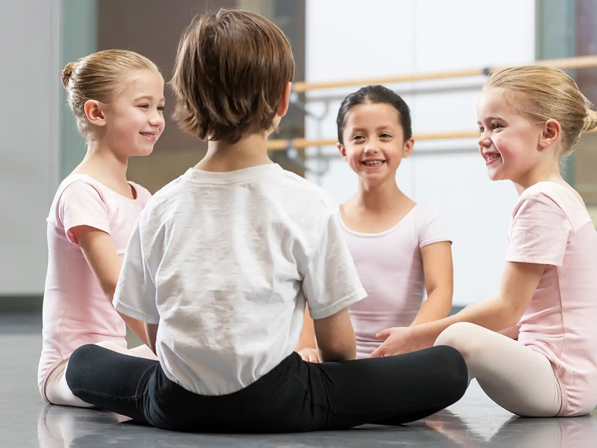 a group of children sitting on the floor