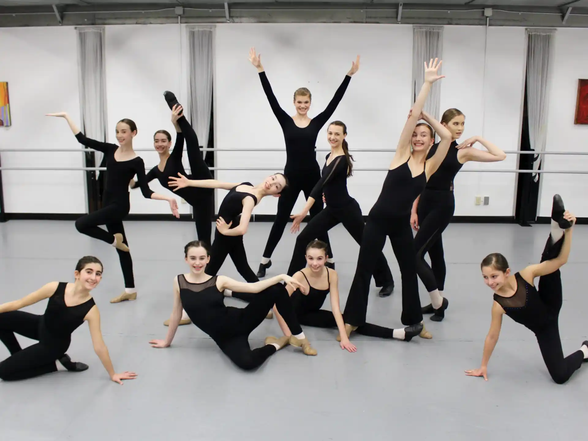 a group of people dancing