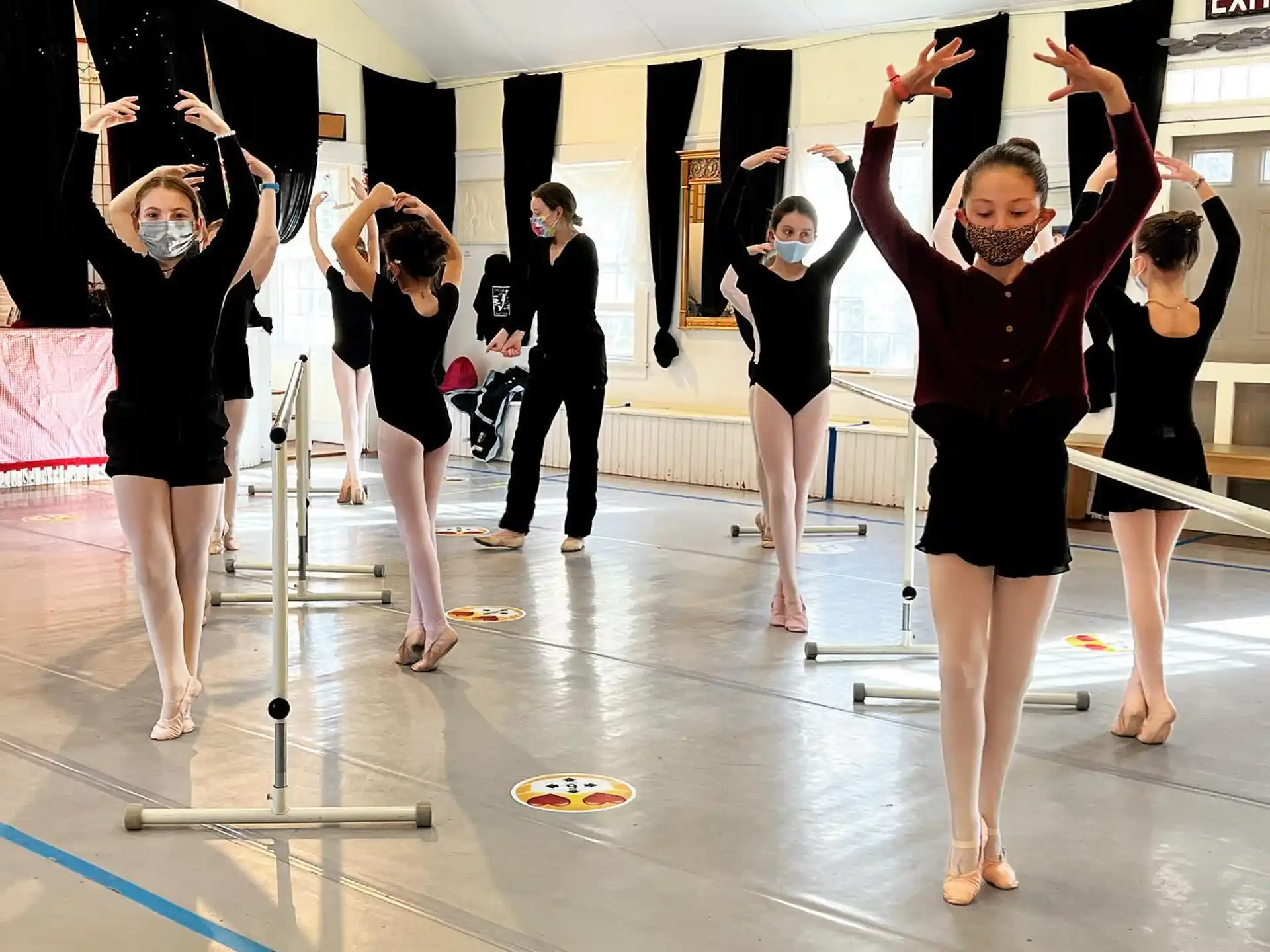 a group of women dancing