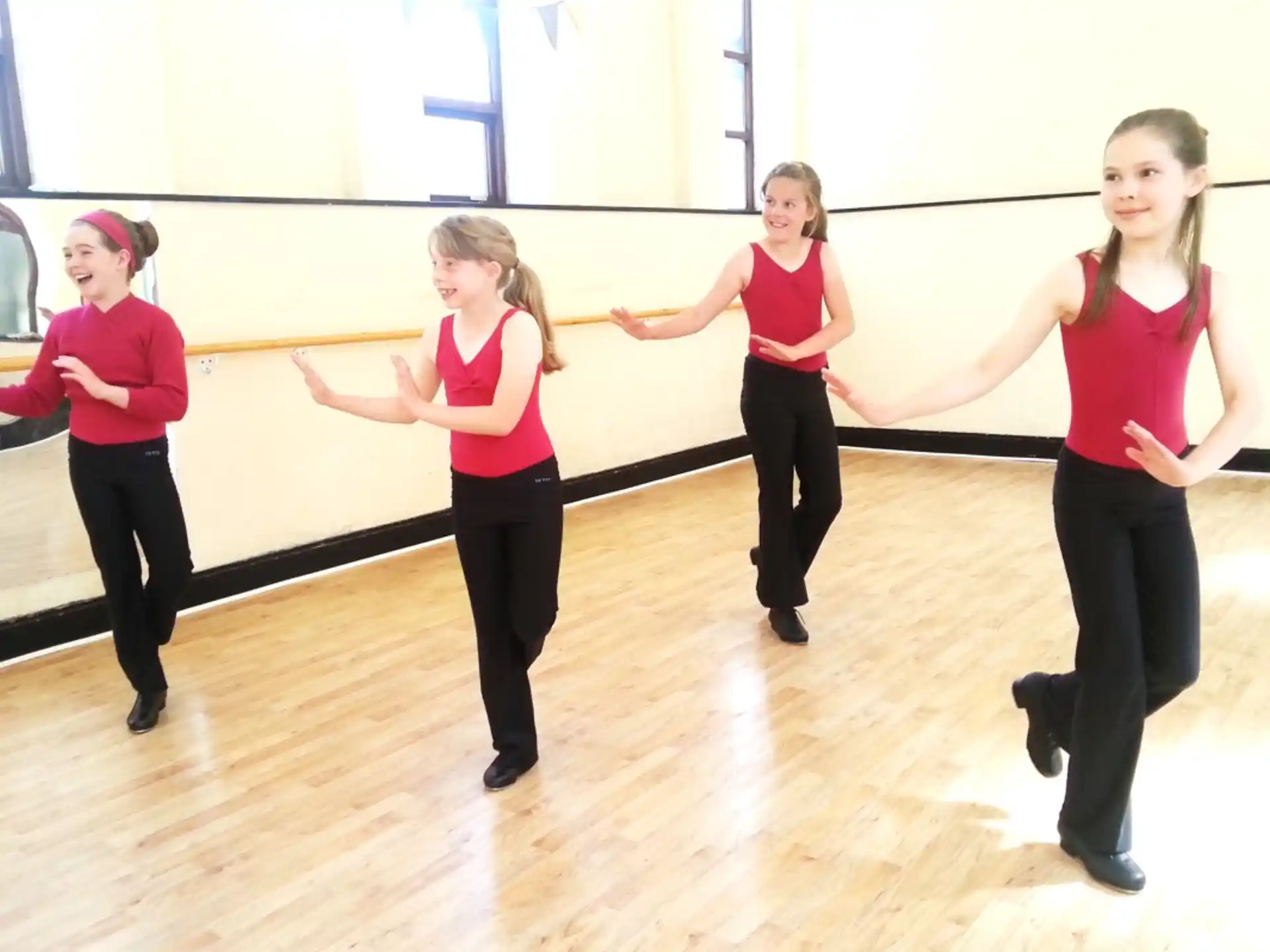 a group of women dancing
