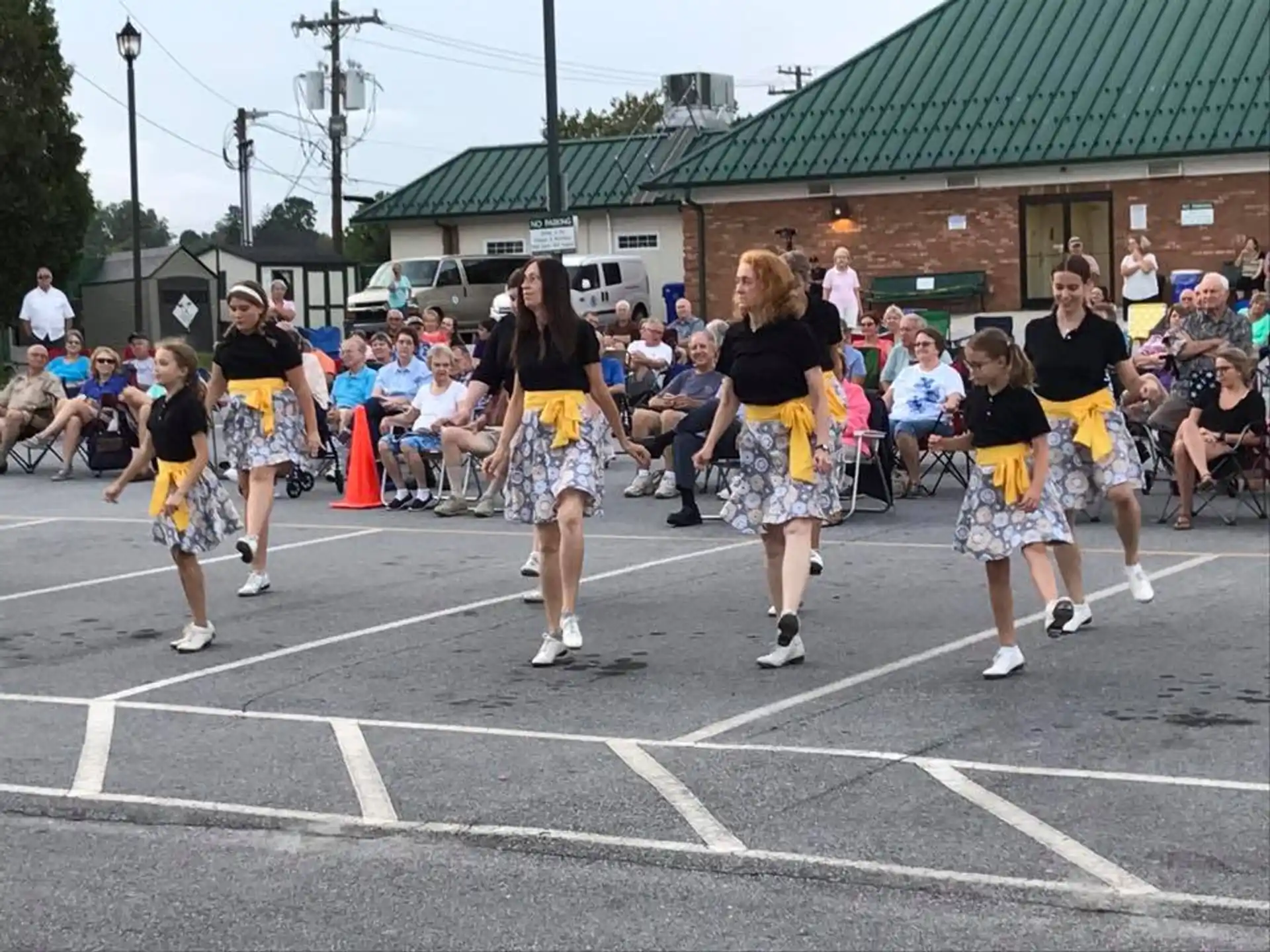 a group of people in a parade