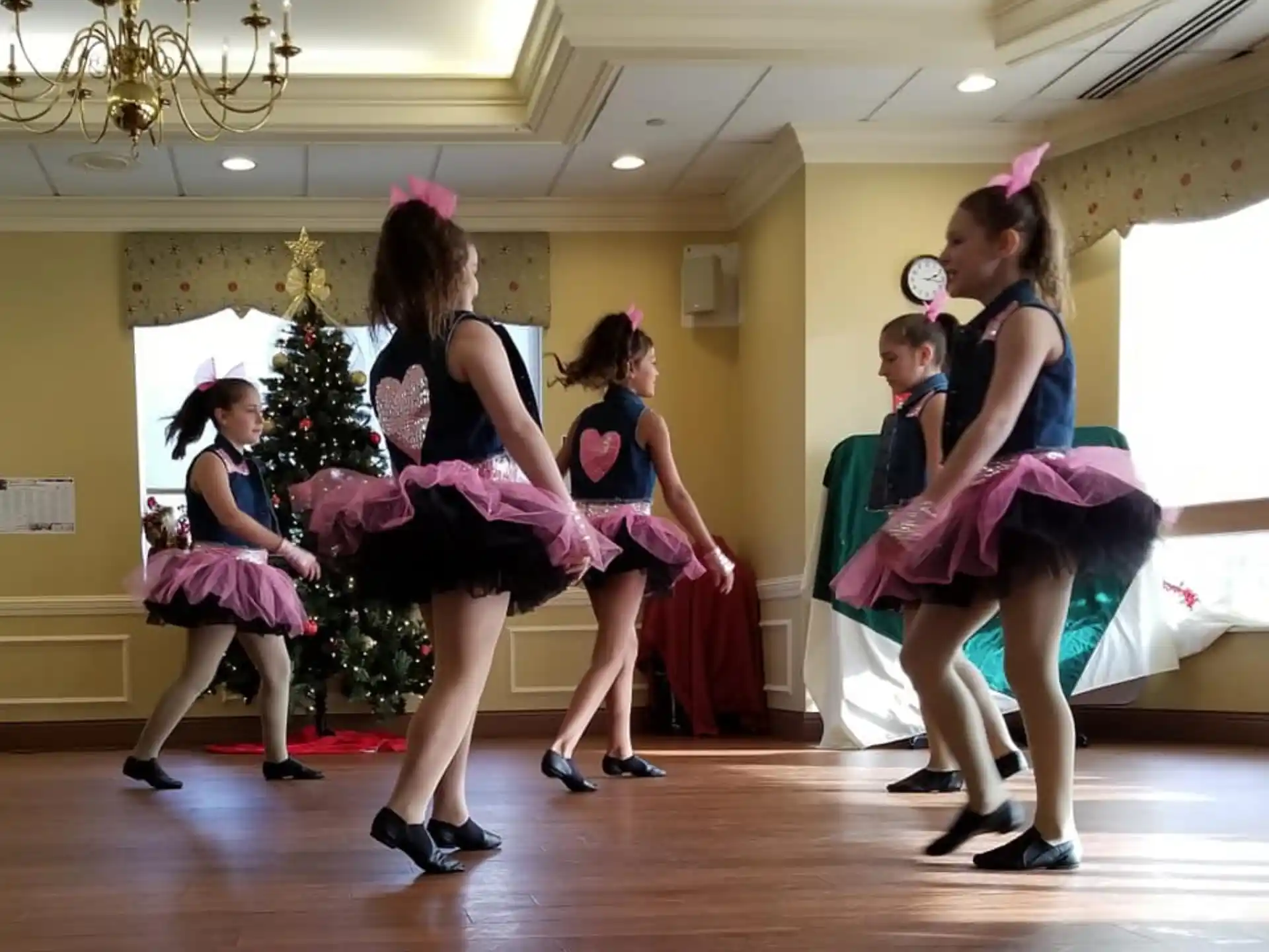 a group of women dancing