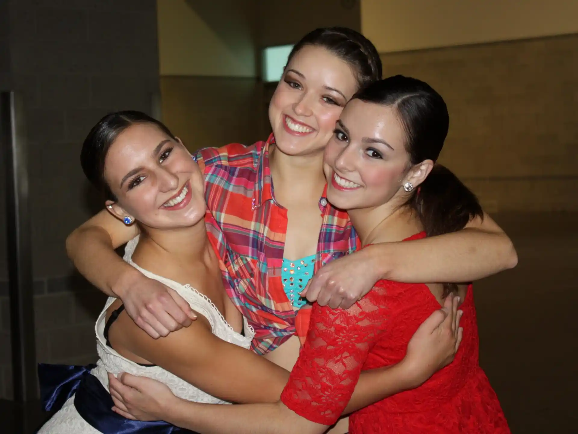 a group of women hugging