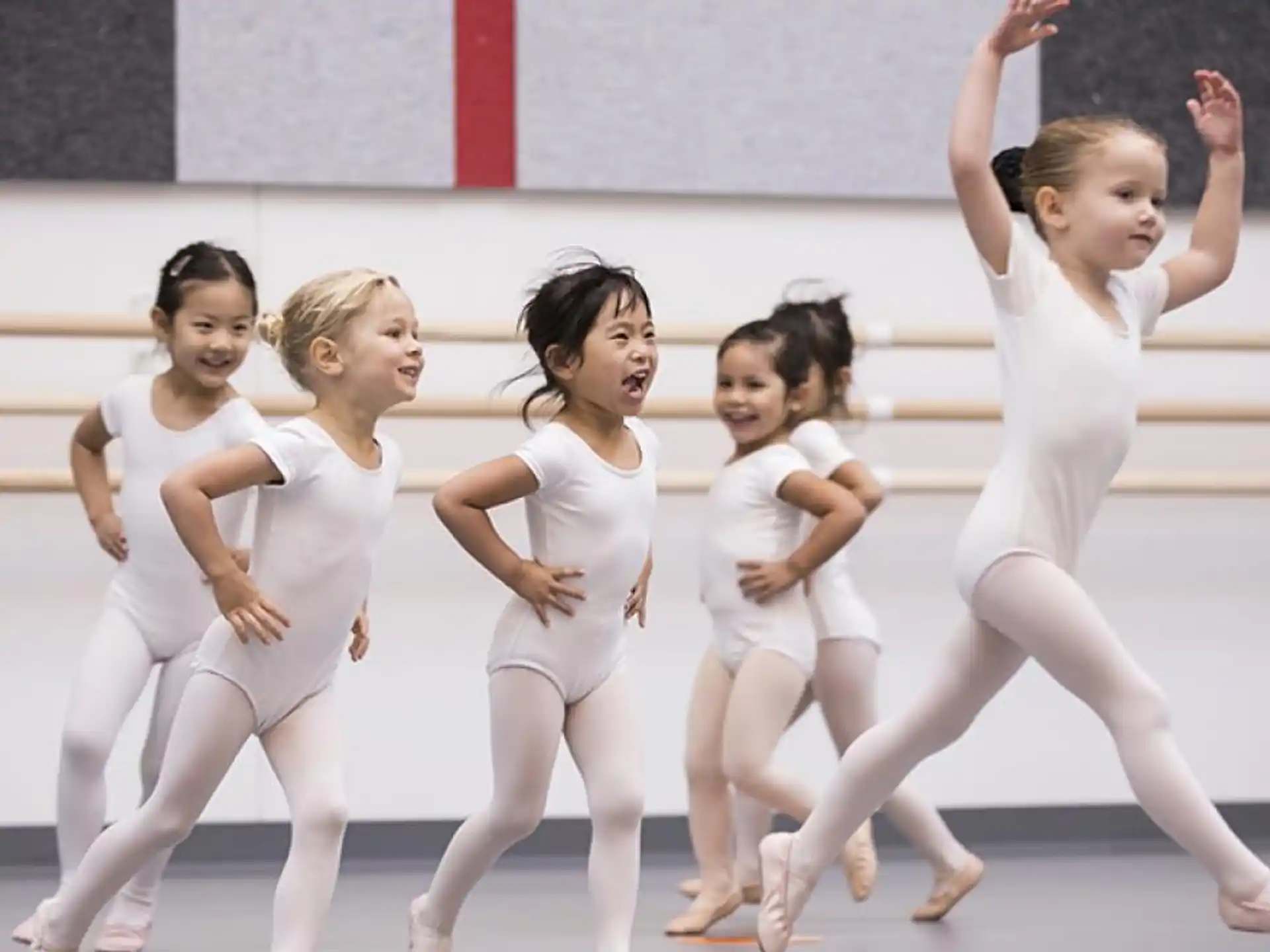 a group of girls dancing