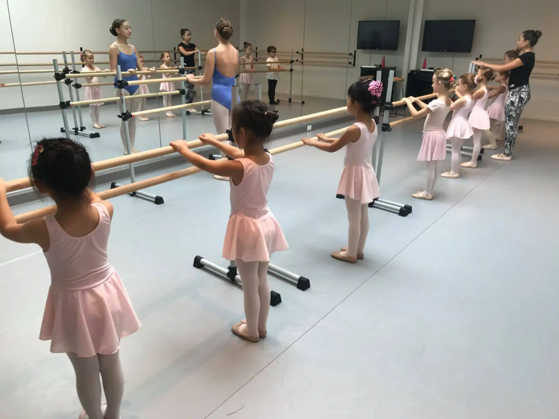a group of children in a gym