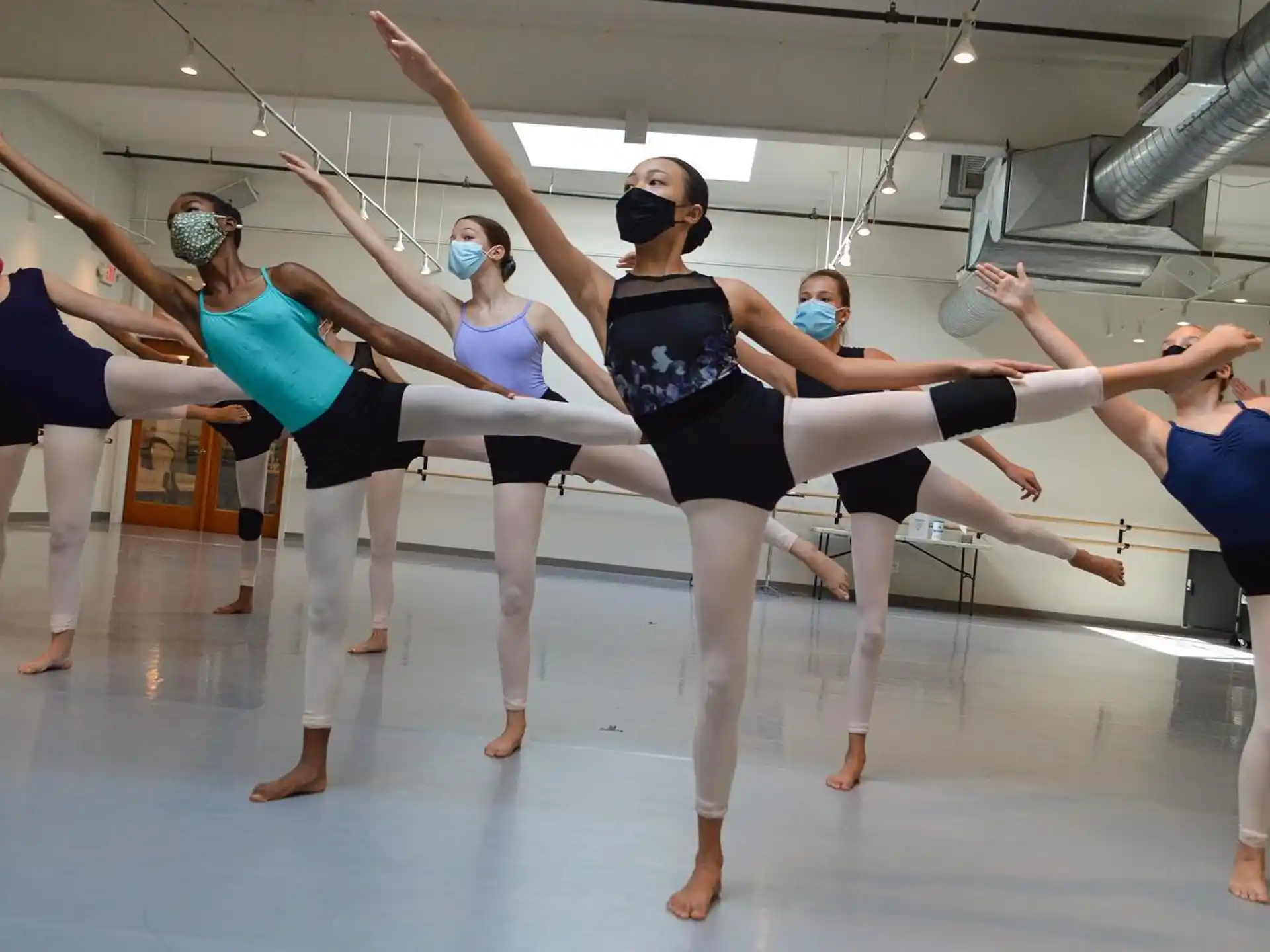a group of women dancing