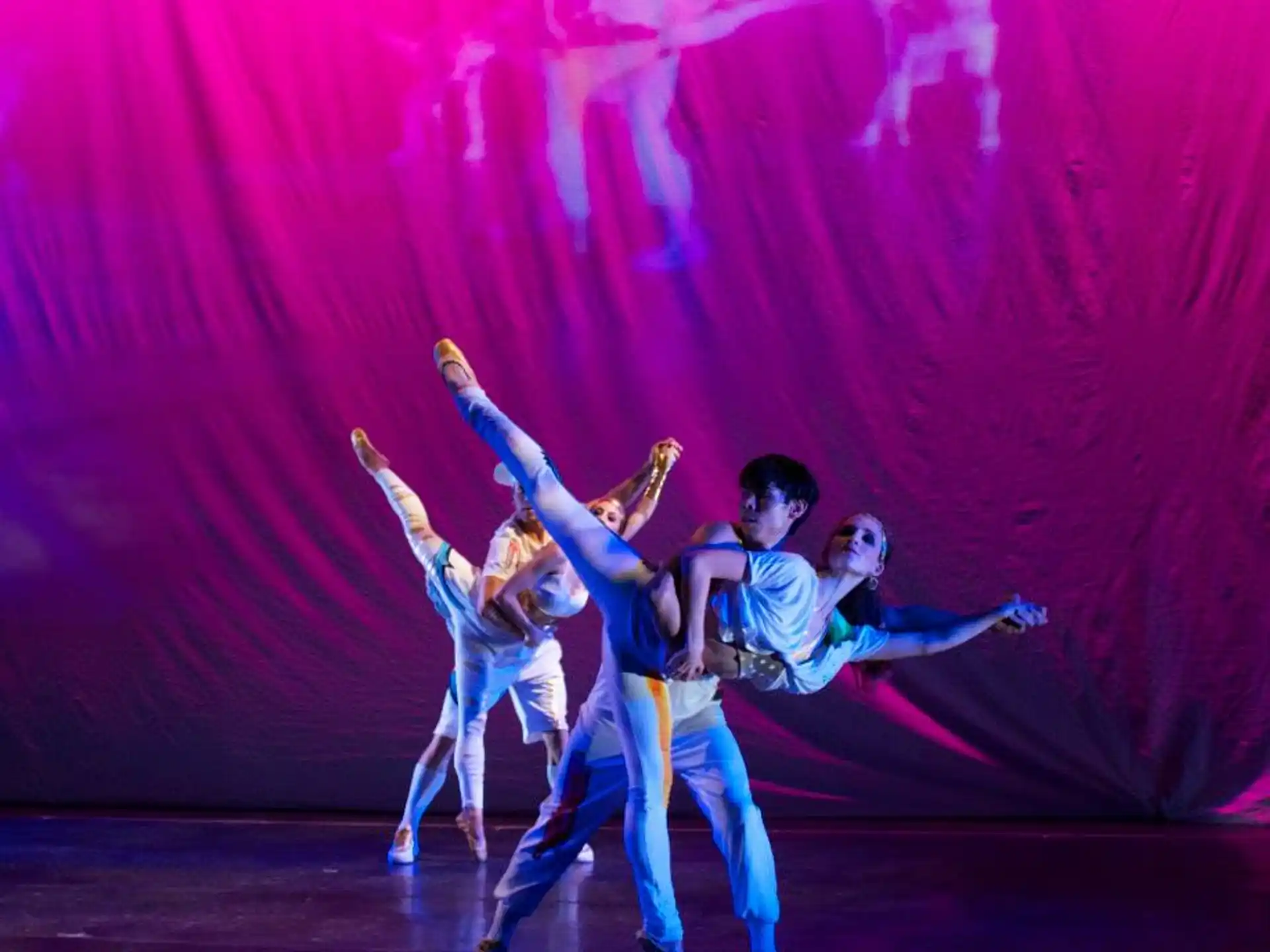 a group of people dancing