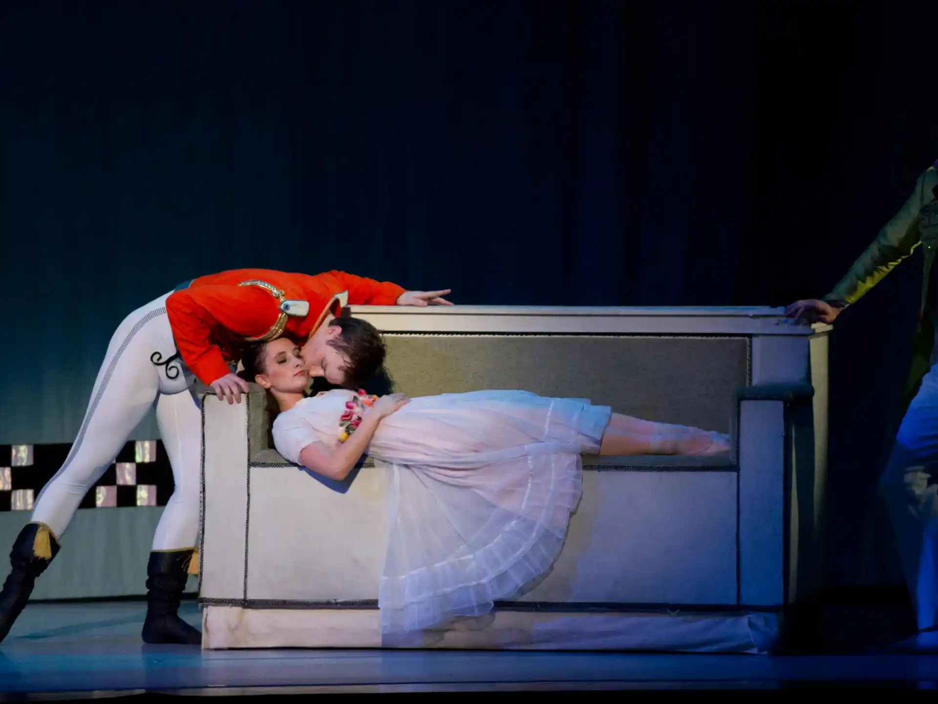 a group of people dancing on a stage