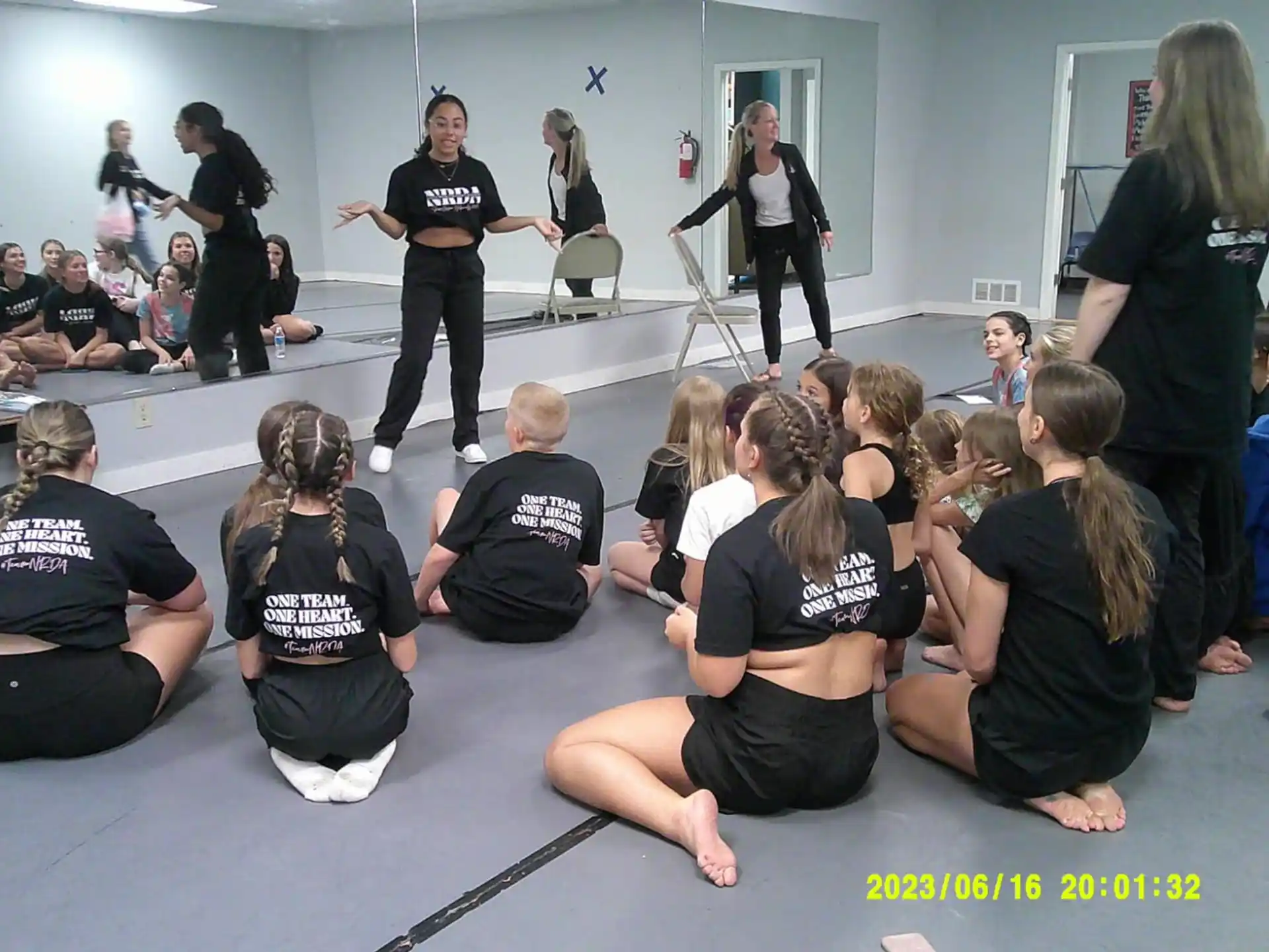 a group of people in a room