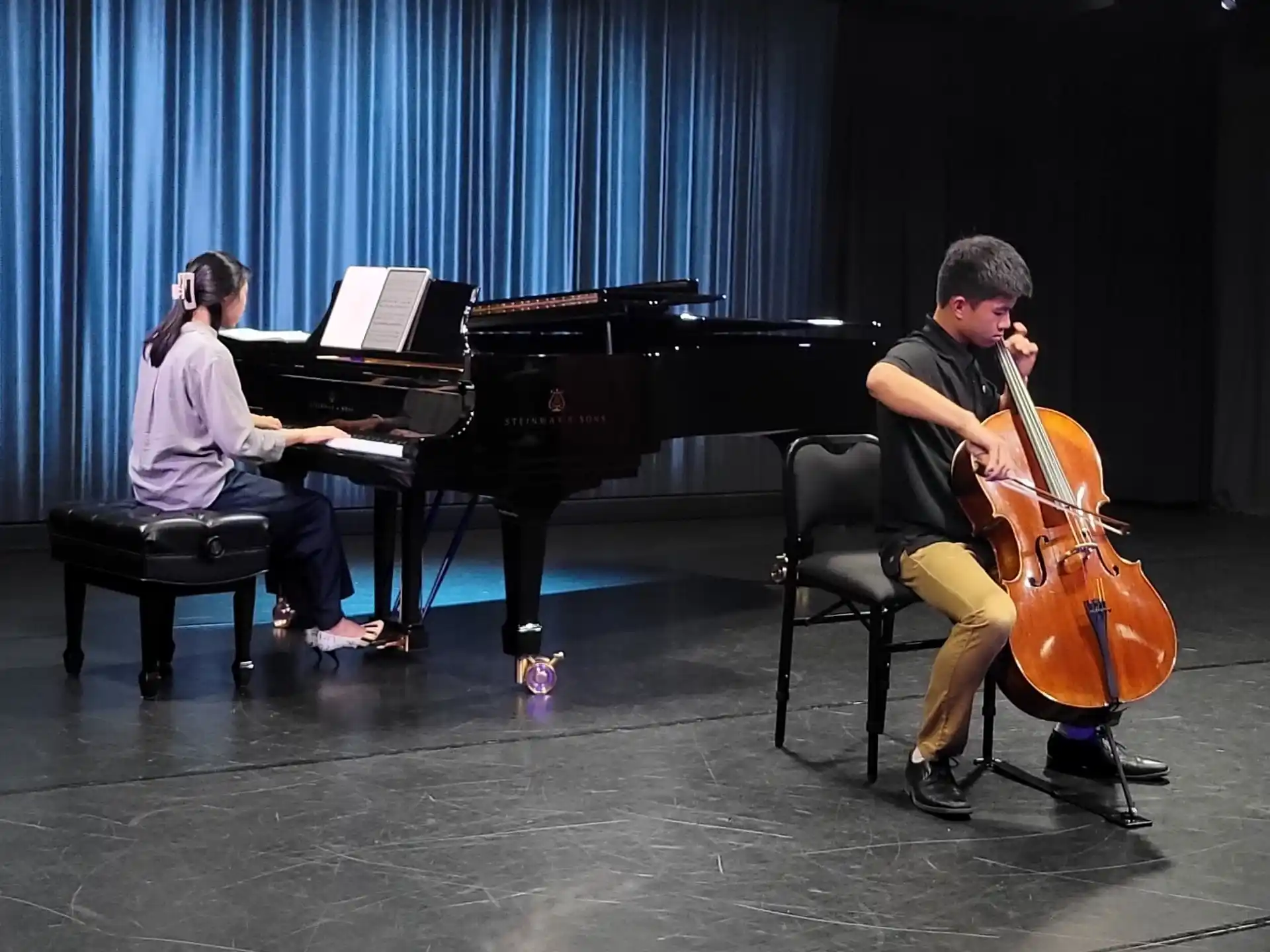 a group of people playing instruments