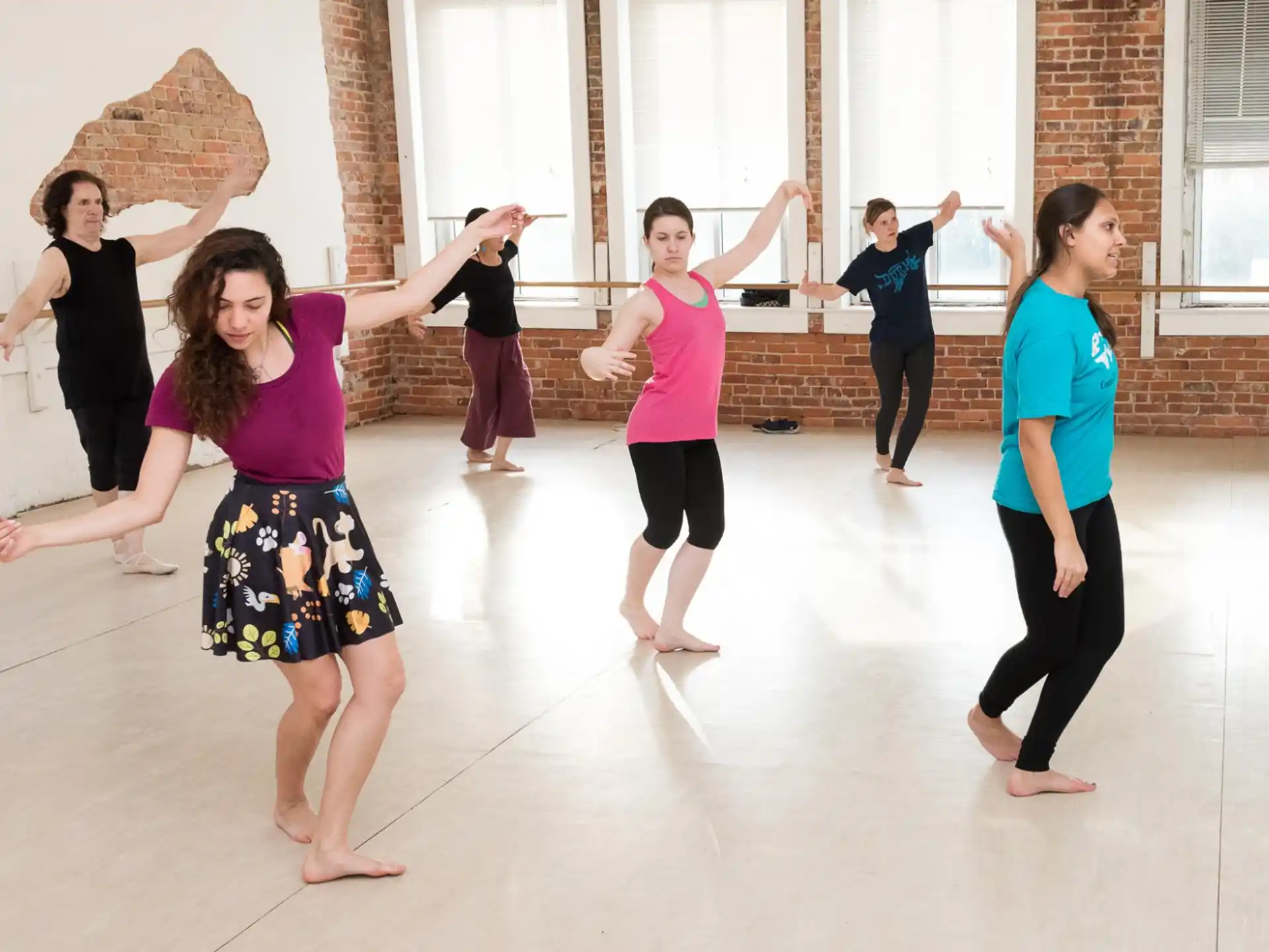a group of women dancing