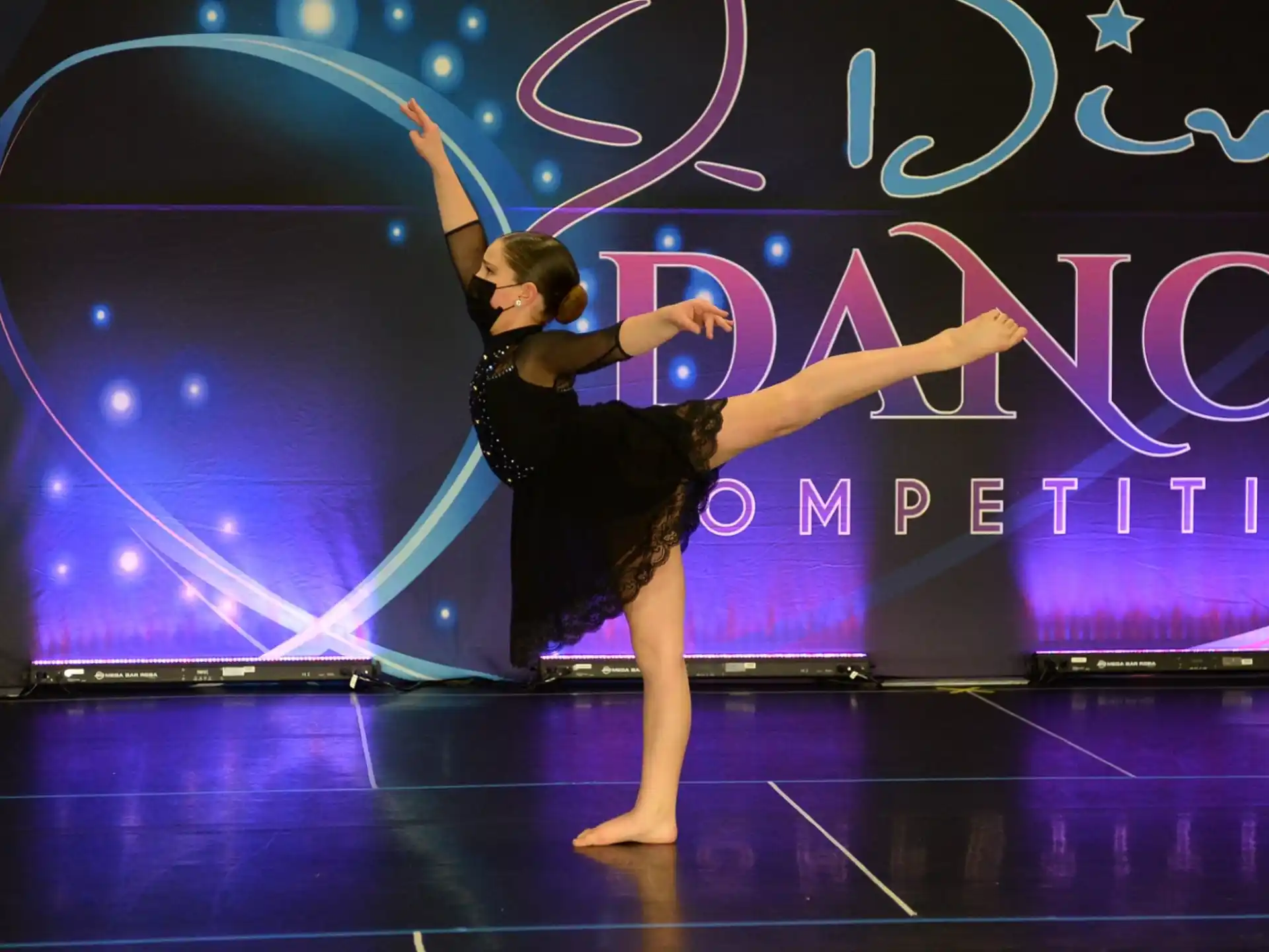 a person dancing on a stage
