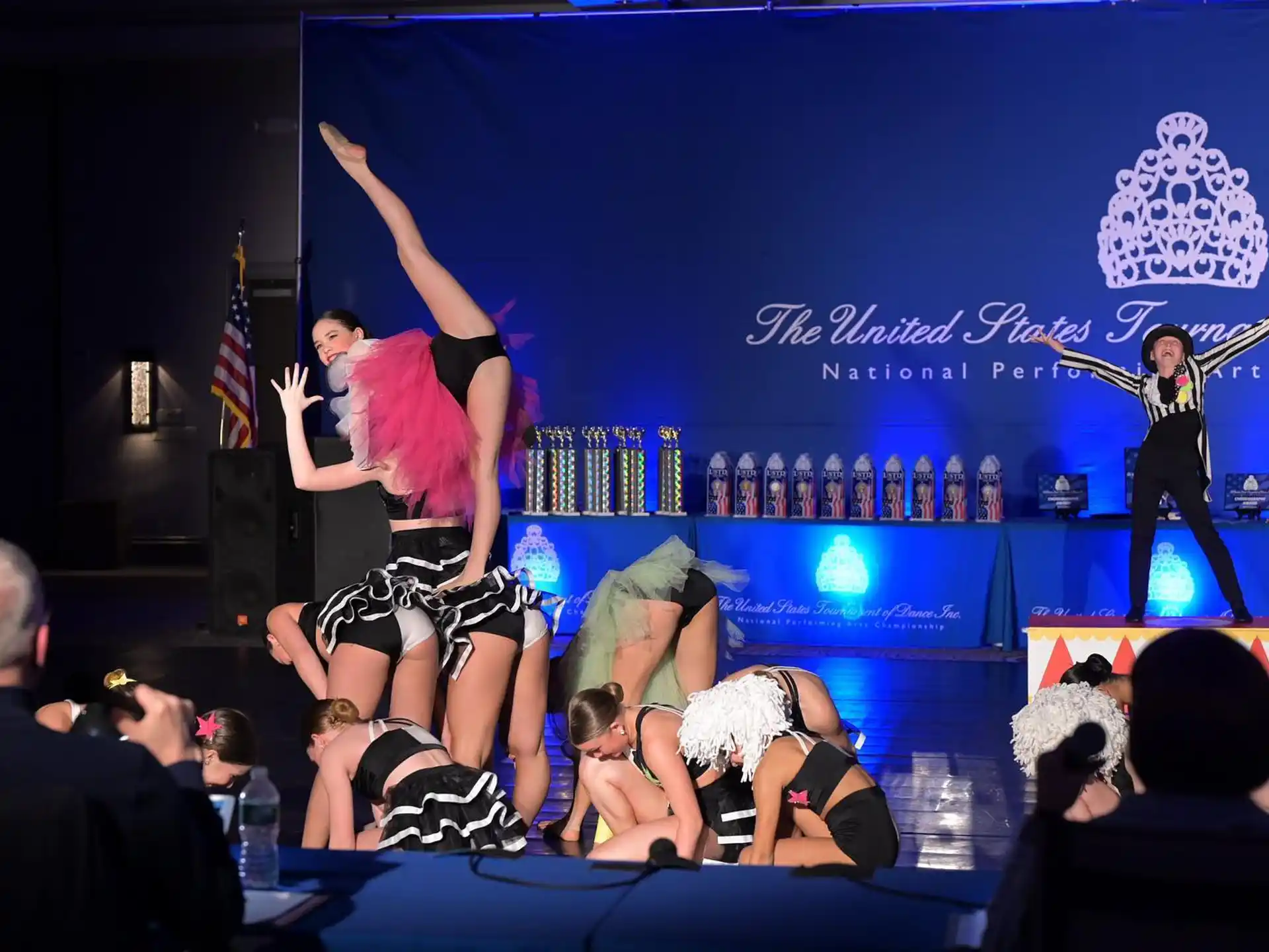 a group of people on a stage