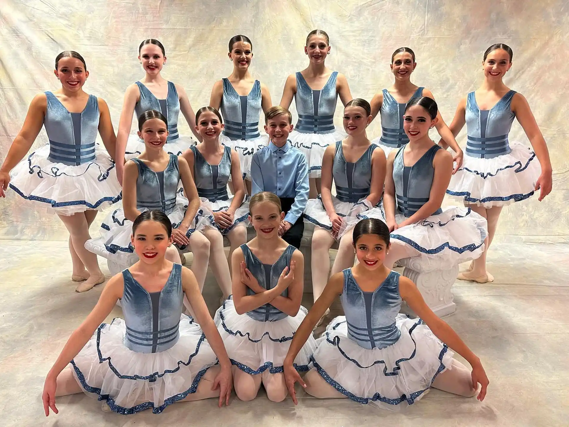 a group of women posing for a photo